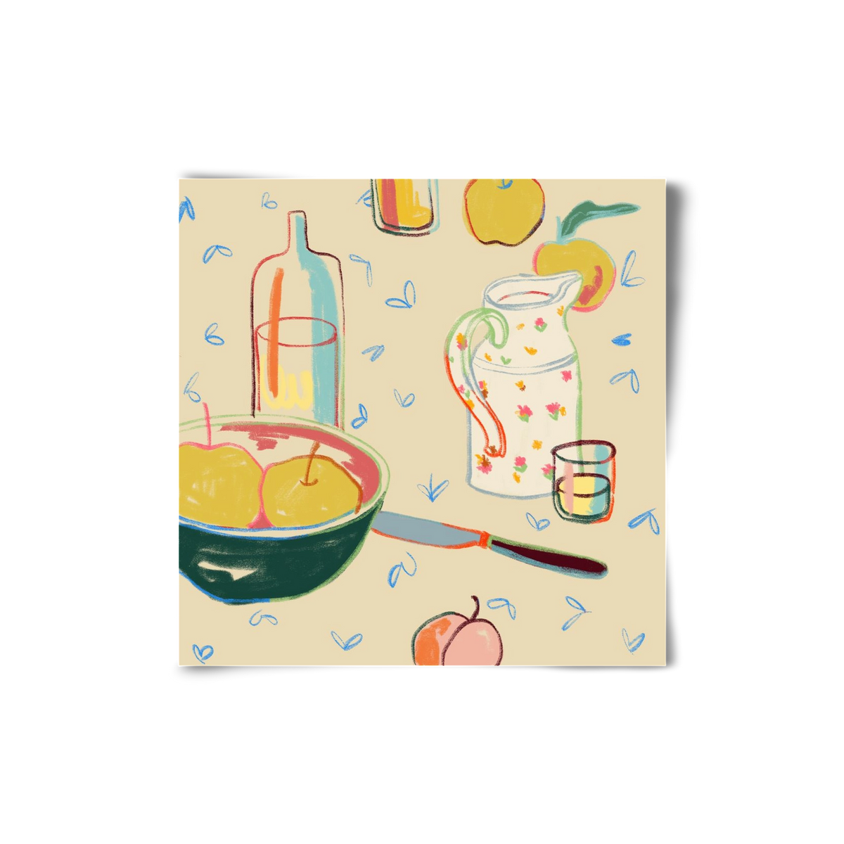 YELLOW APPLES, 20x20 cm, Keret nélkül