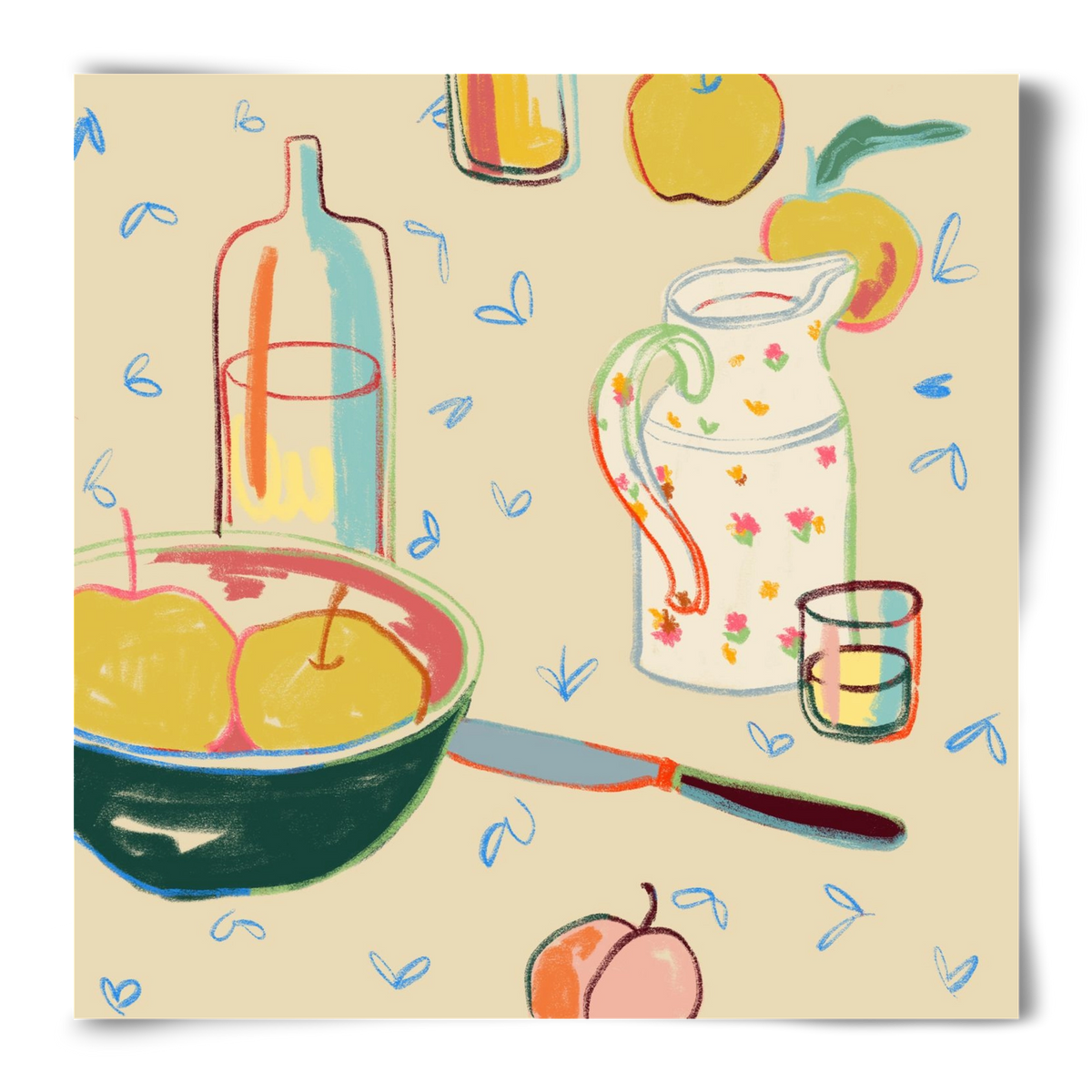 YELLOW APPLES, 50x50 cm, Keret nélkül