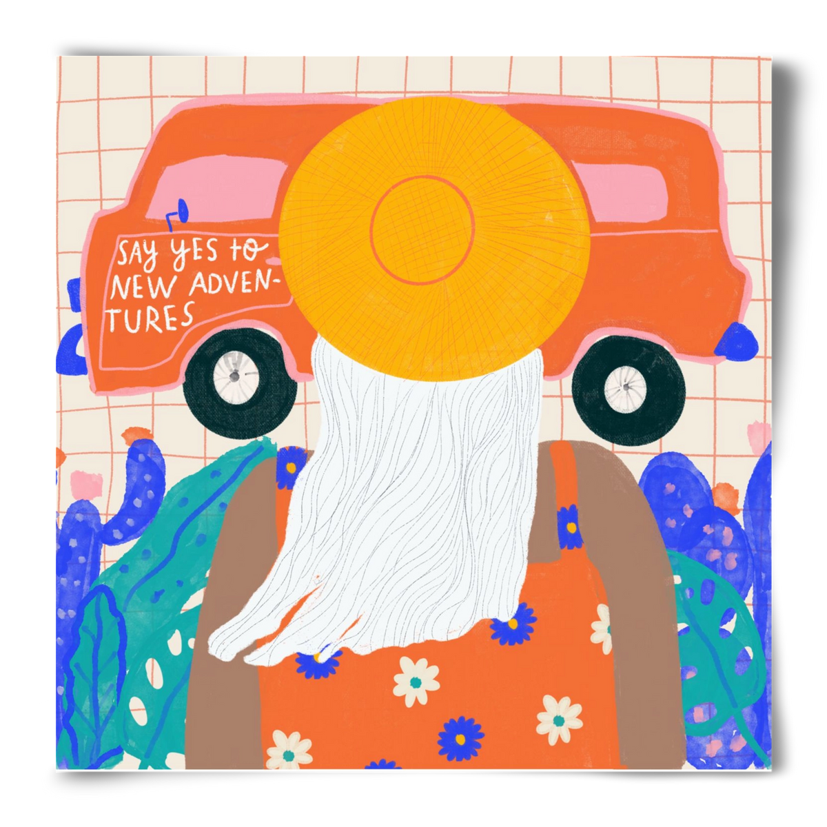 Say YES to new adventures , 50x50 cm, Keret nélkül