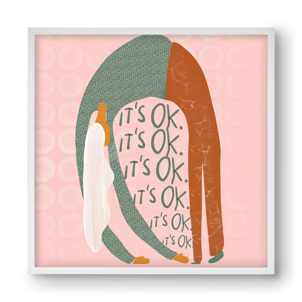 It’s OK , 40x40 cm (40x40 cm), Fehér keret