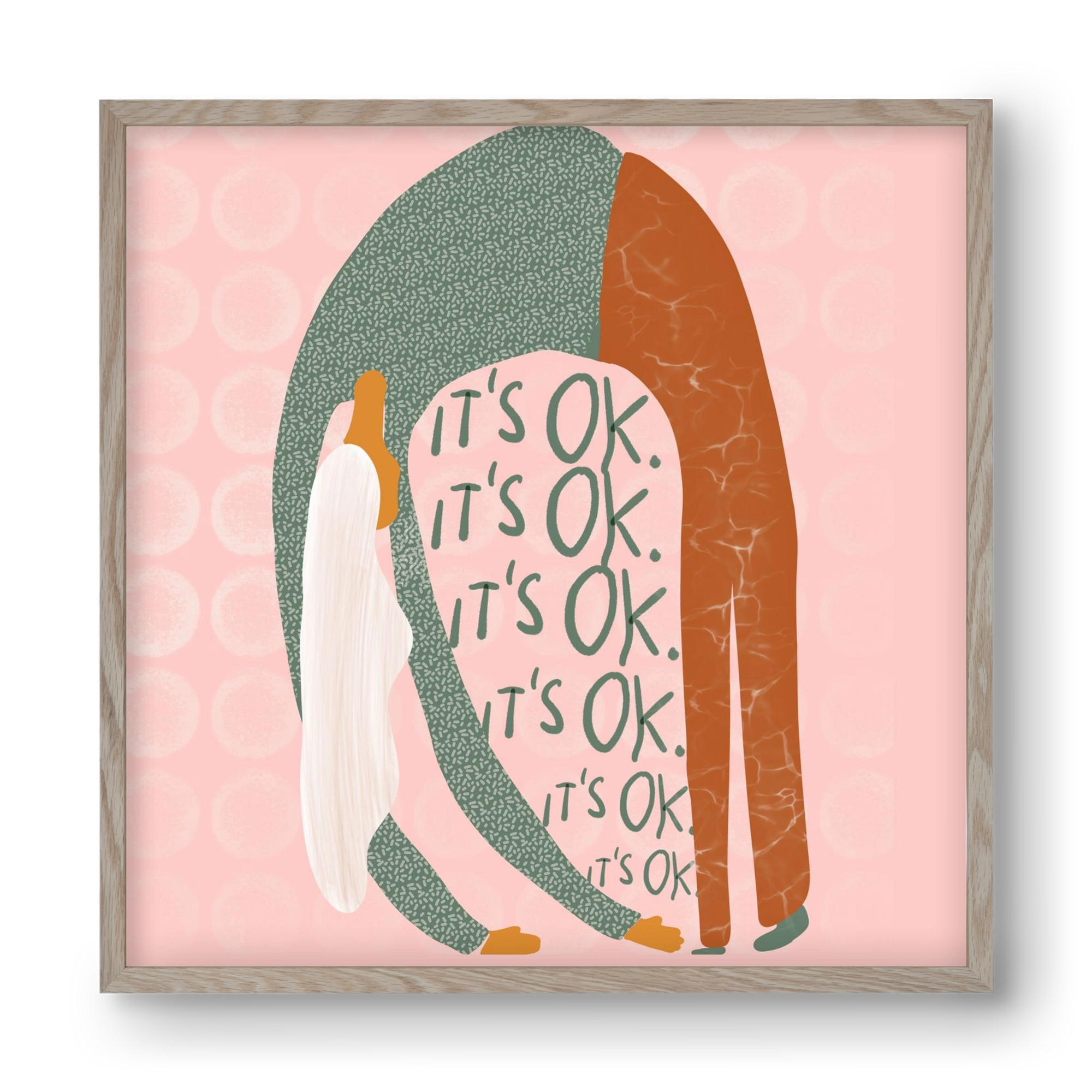 It’s OK , 40x40 cm (40x40 cm), Tölgy keret