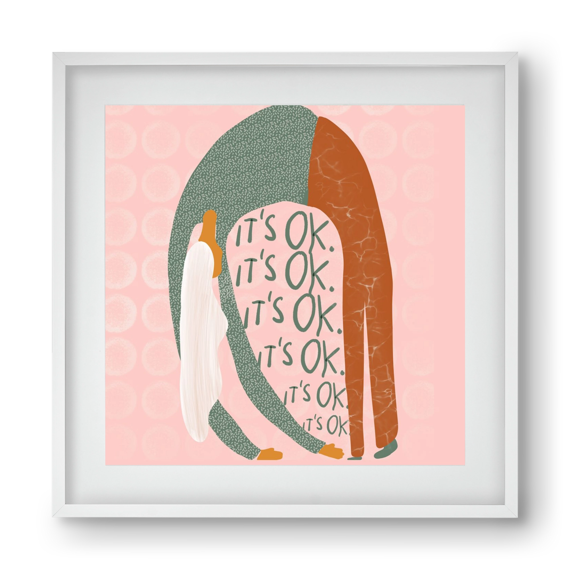 It’s OK , 40x40 cm (30x30 cm), Fehér keret, paszpartuval