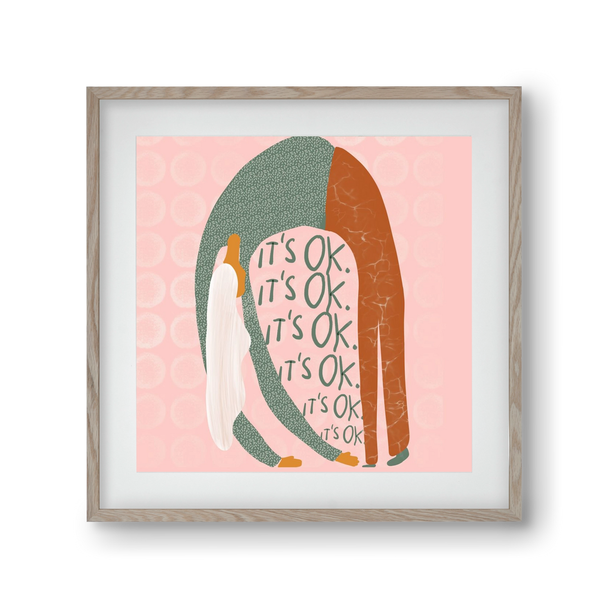 It’s OK , 30x30 cm (20x20 cm), Tölgy keret, paszpartuval