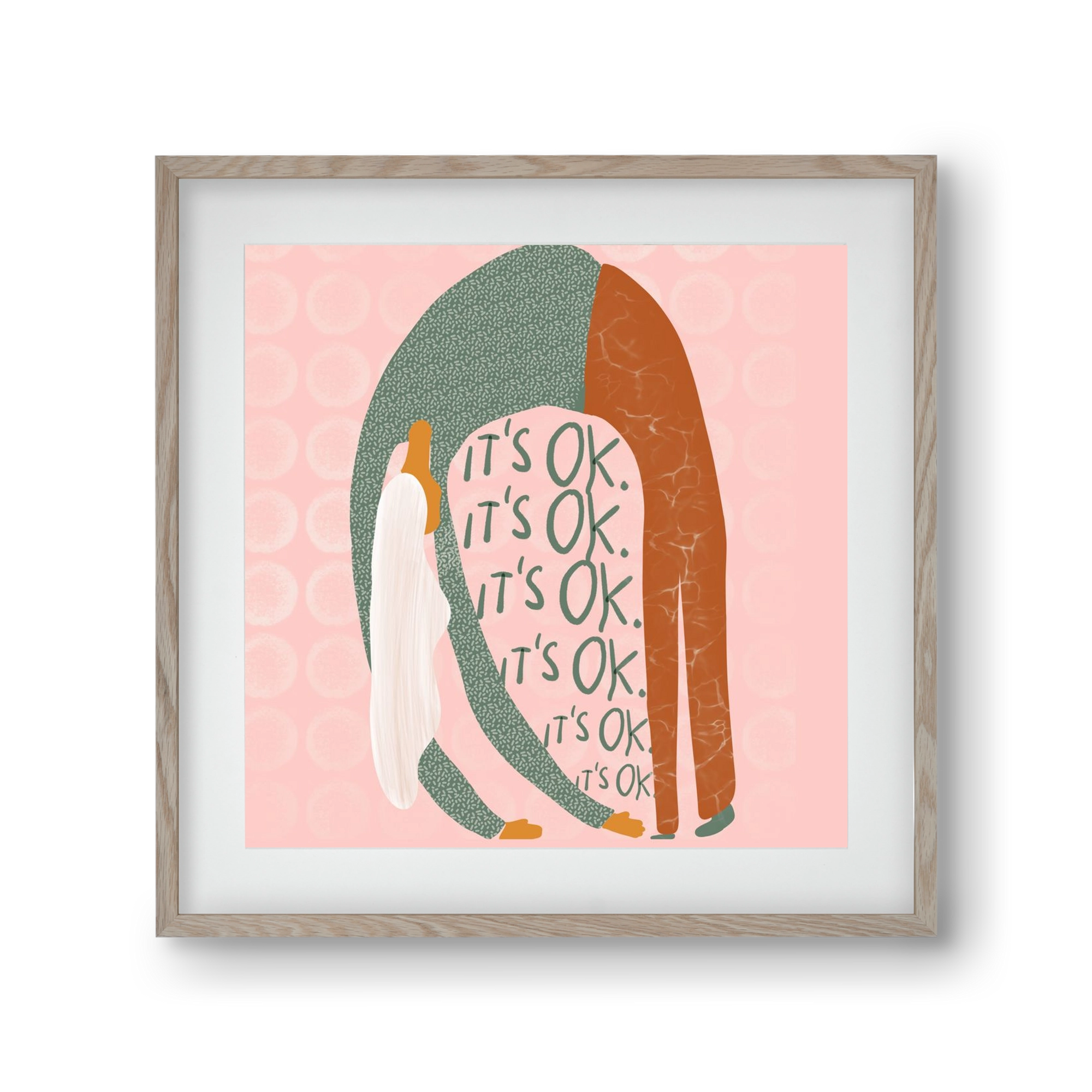 It’s OK , 30x30 cm (20x20 cm), Tölgy keret, paszpartuval