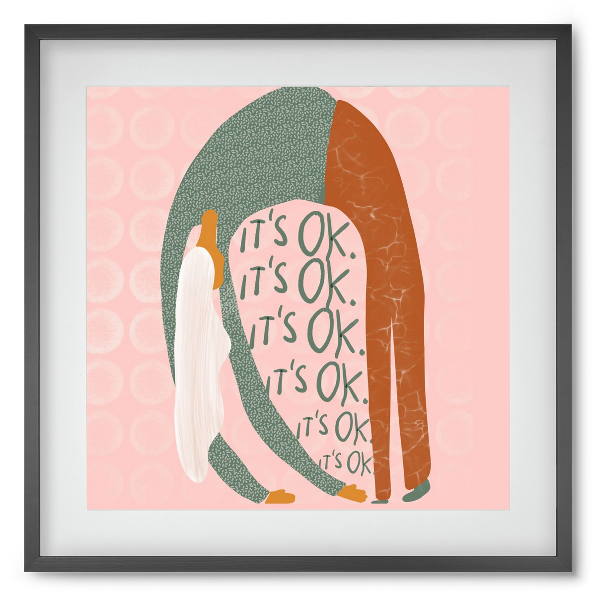 It’s OK , 50x50 cm (40x40 cm), Fekete keret, paszpartuval