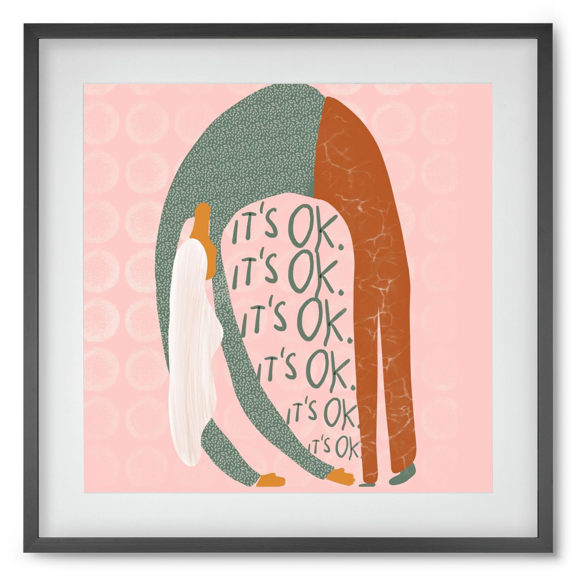 It’s OK , 50x50 cm (40x40 cm), Fekete keret, paszpartuval