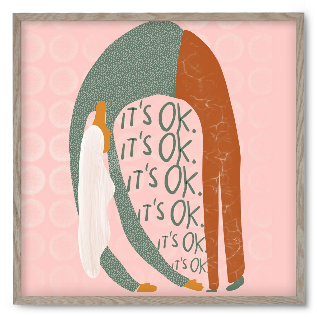 It’s OK , 50x50 cm (50x50 cm), Tölgy keret