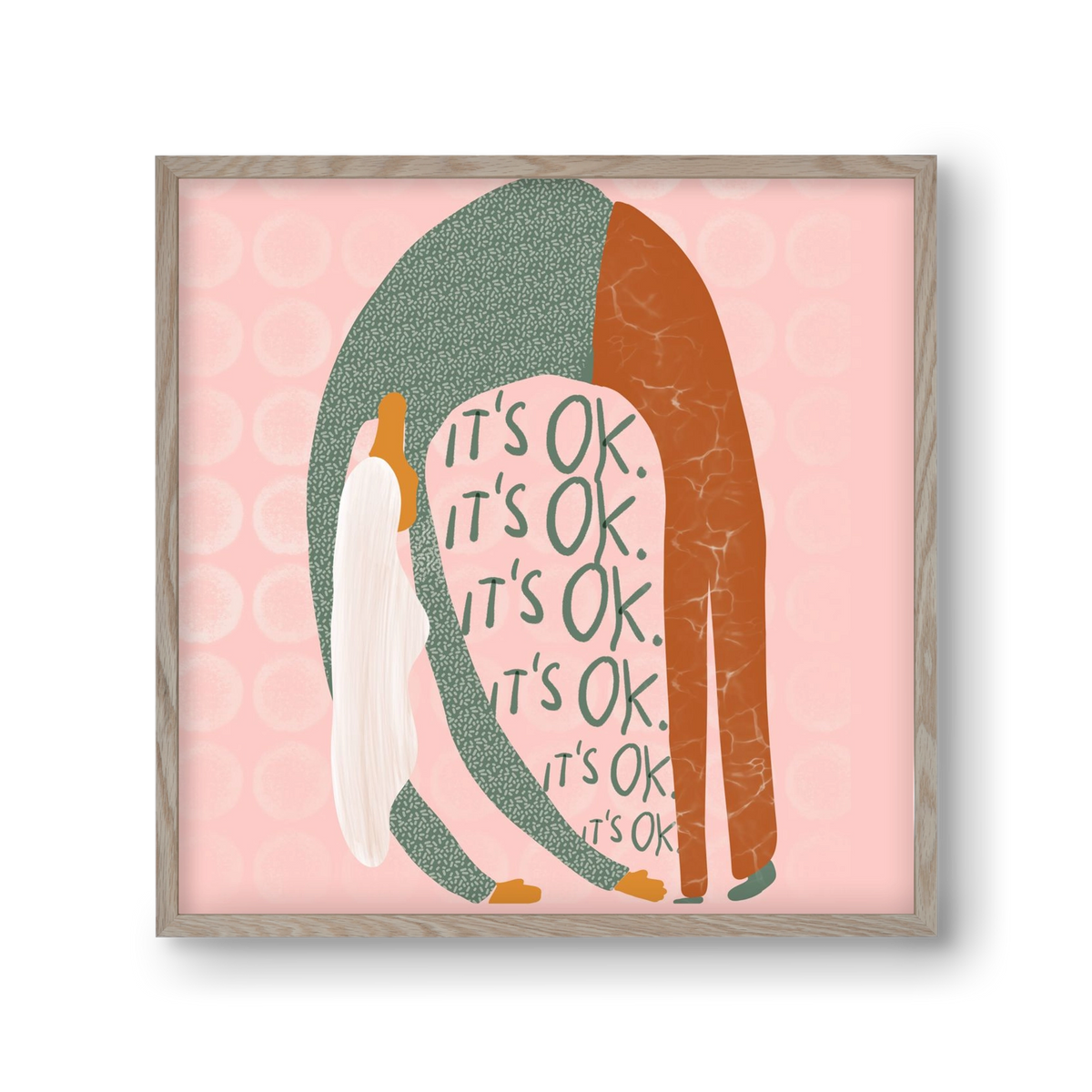 It’s OK , 30x30 cm (30x30 cm), Tölgy keret