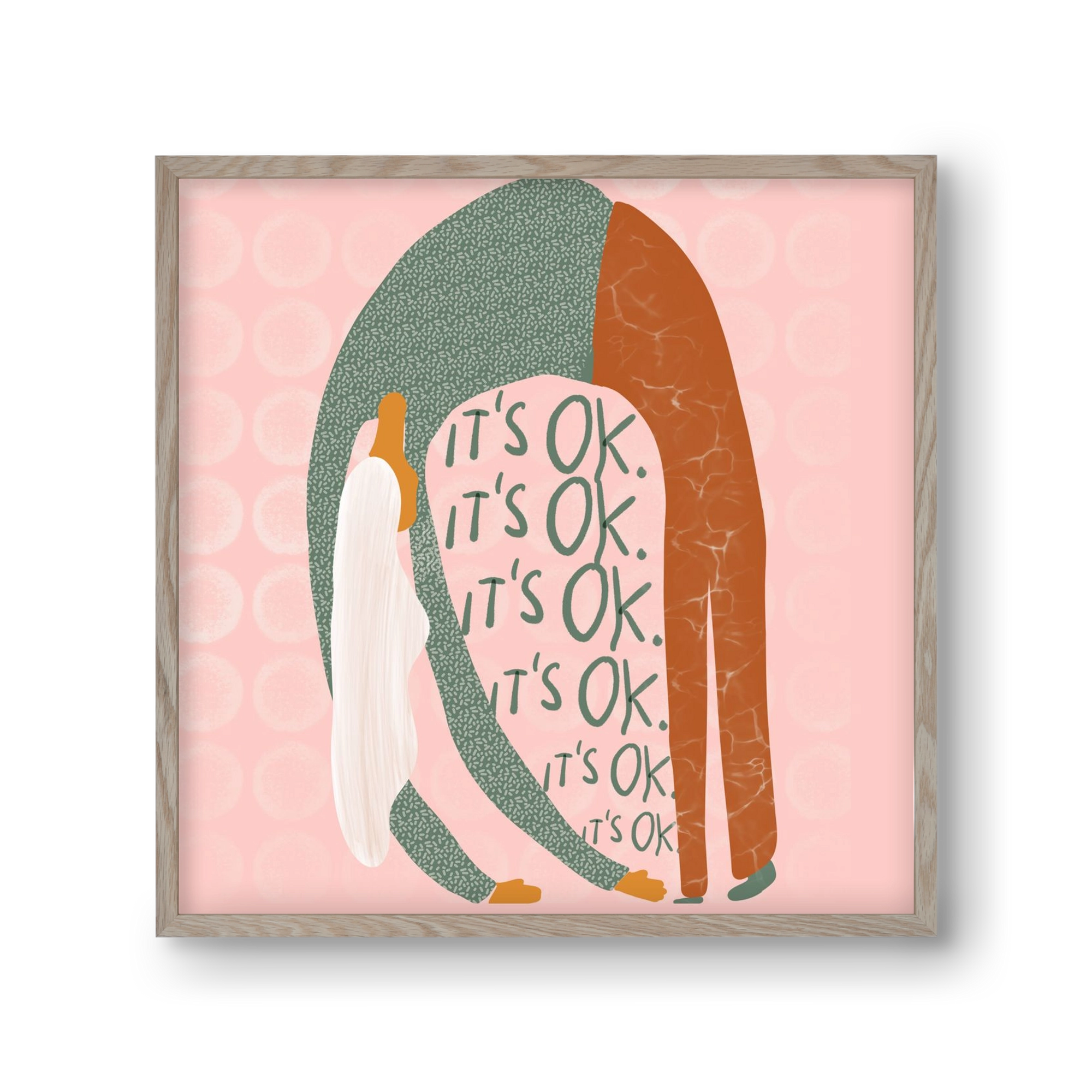 It’s OK , 30x30 cm (30x30 cm), Tölgy keret