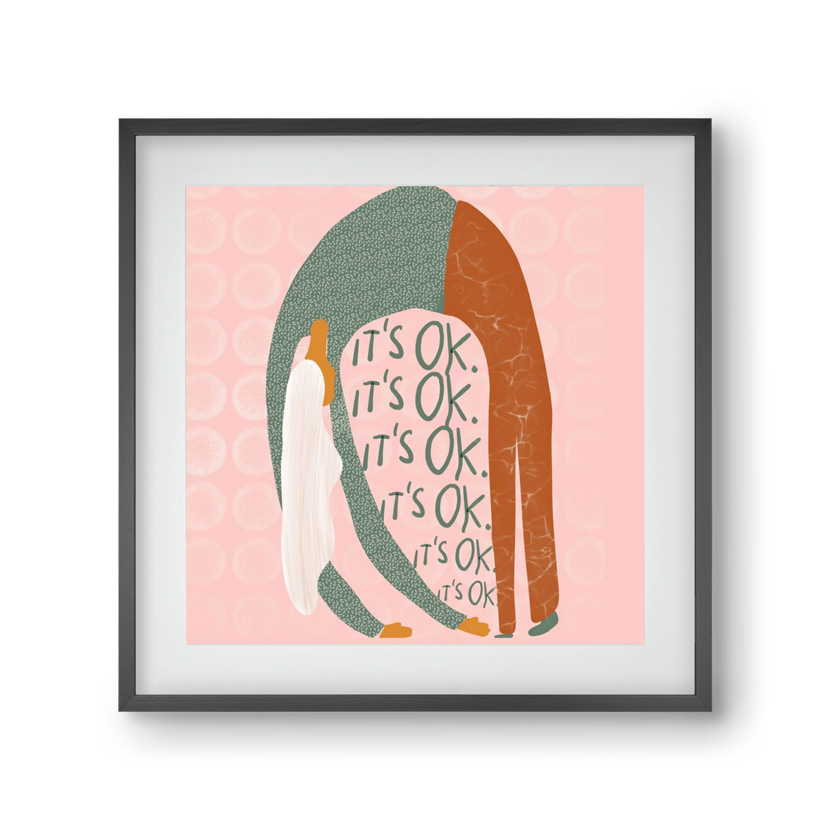 It’s OK , 30x30 cm (20x20 cm), Fekete keret, paszpartuval