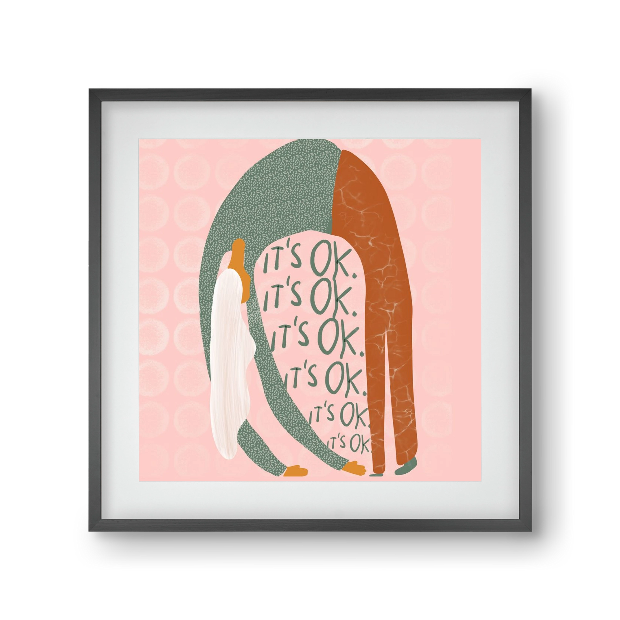 It’s OK , 30x30 cm (20x20 cm), Fekete keret, paszpartuval