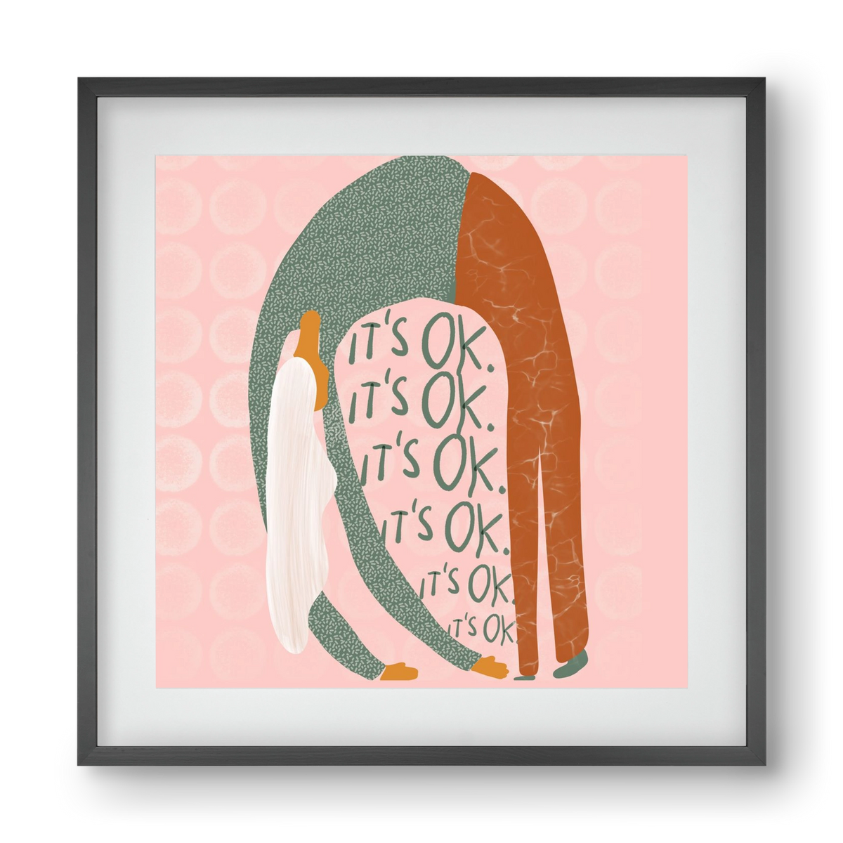 It’s OK , 40x40 cm (30x30 cm), Fekete keret, paszpartuval