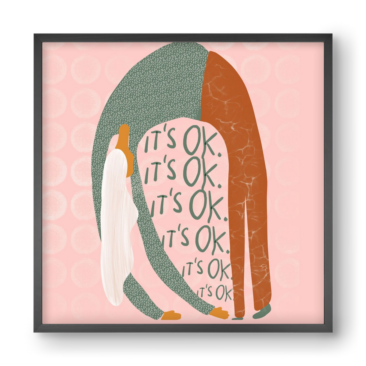 It’s OK , 40x40 cm (40x40 cm), Fekete keret