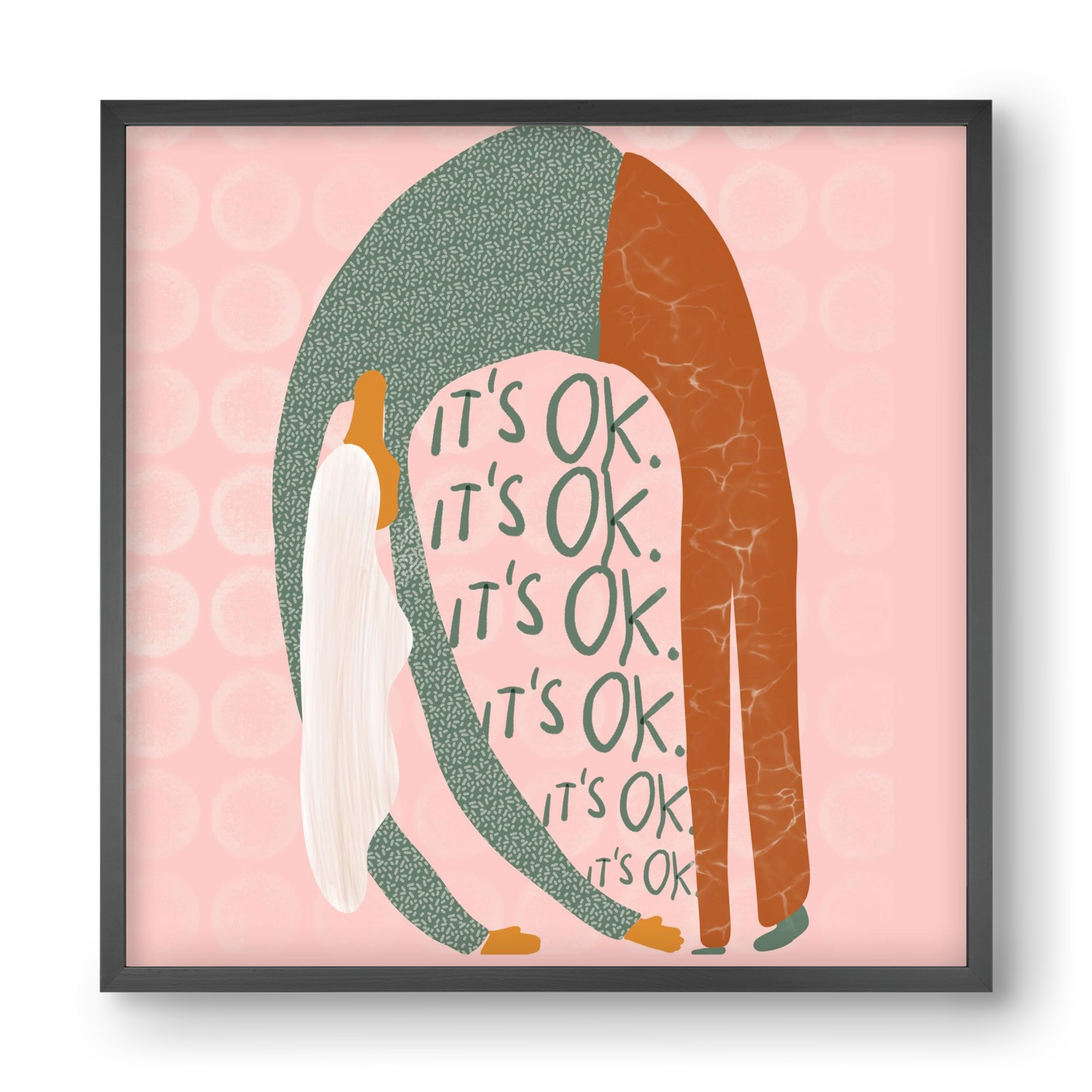 It’s OK , 40x40 cm (40x40 cm), Fekete keret