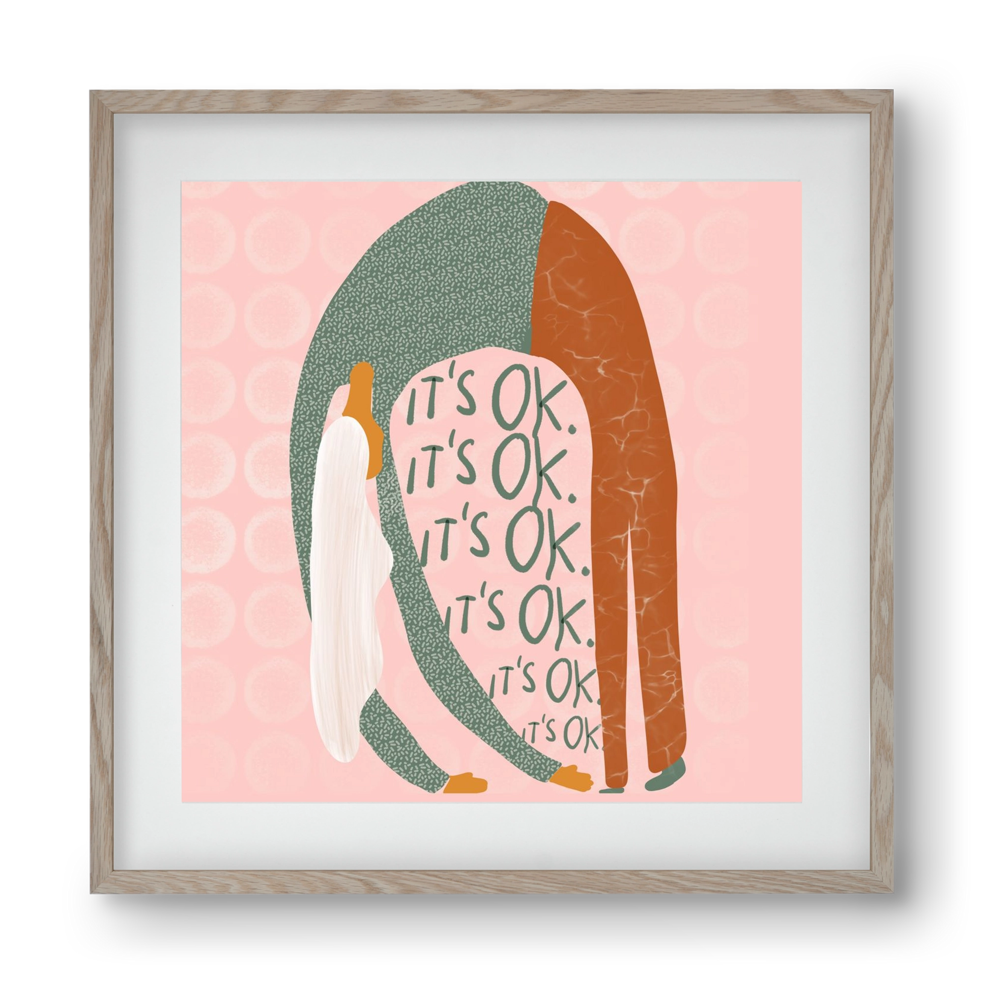 It’s OK , 40x40 cm (30x30 cm), Tölgy keret, paszpartuval