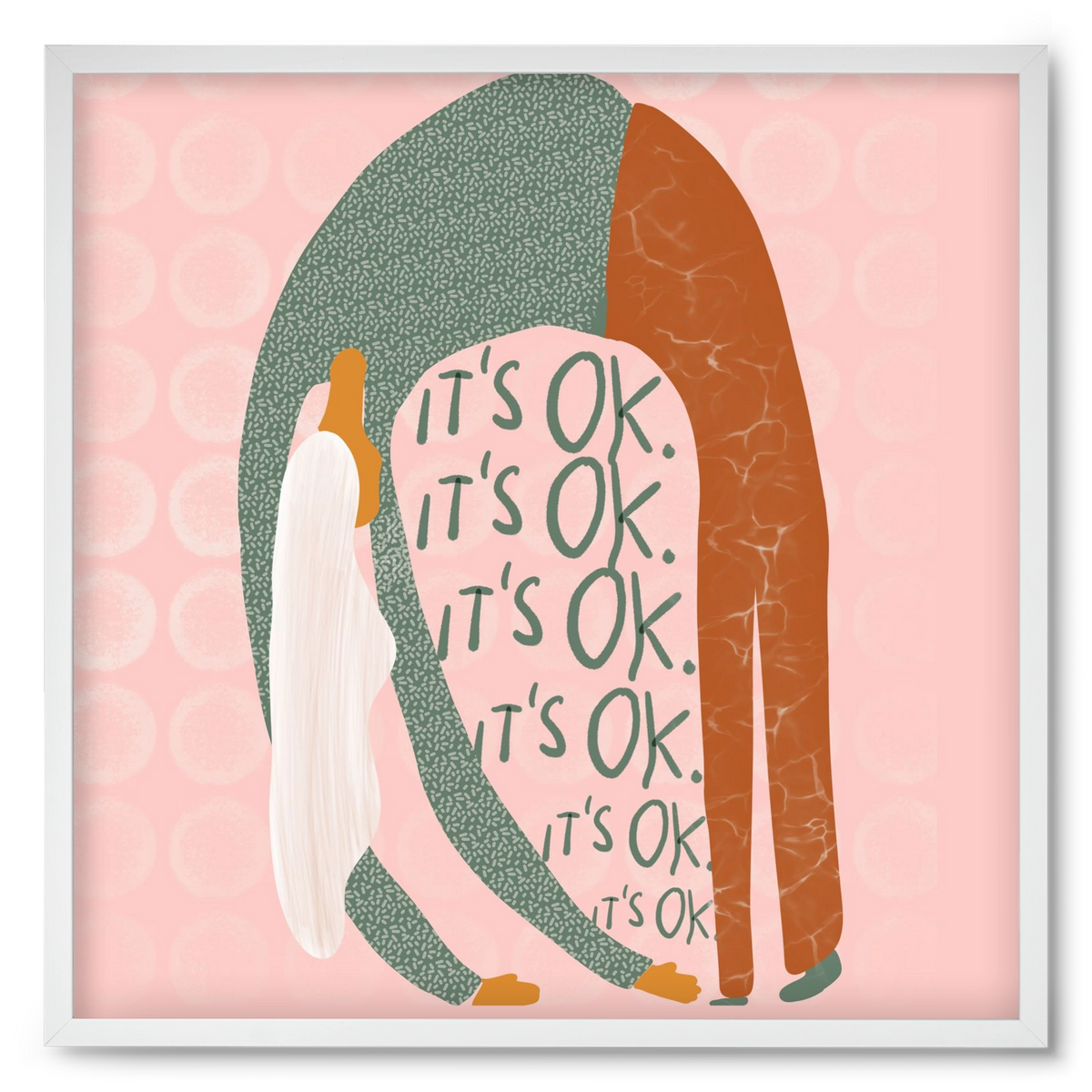 It’s OK , 50x50 cm (50x50 cm), Fehér keret