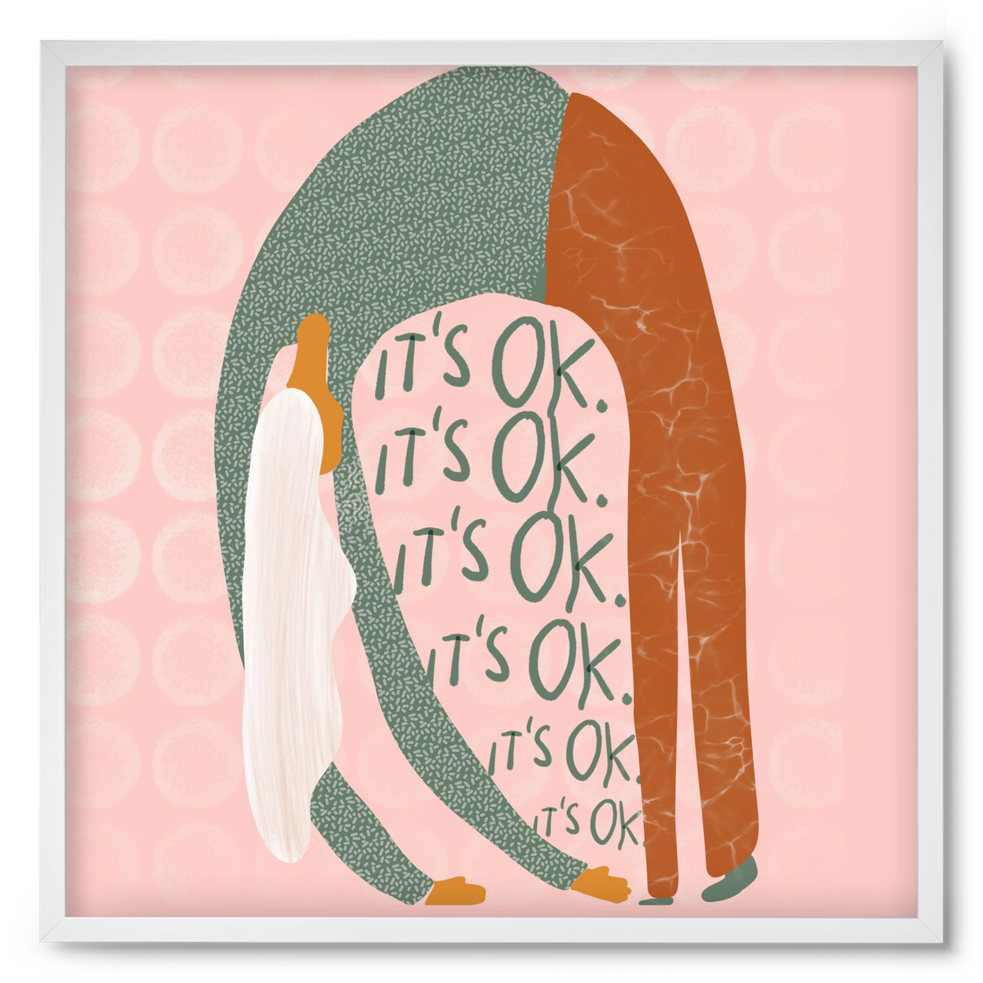 It’s OK , 50x50 cm (50x50 cm), Fehér keret