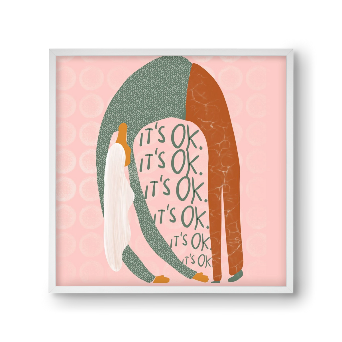 It’s OK , 30x30 cm (30x30 cm), Fehér keret