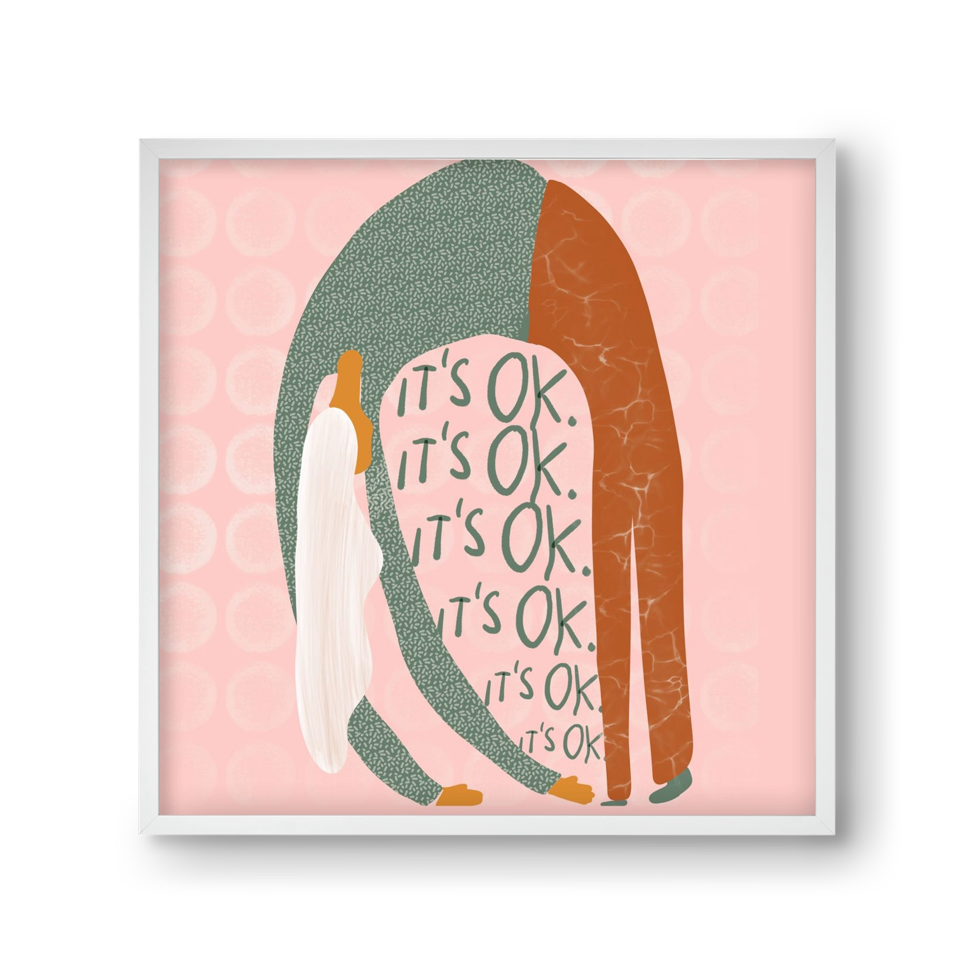 It’s OK , 30x30 cm (30x30 cm), Fehér keret