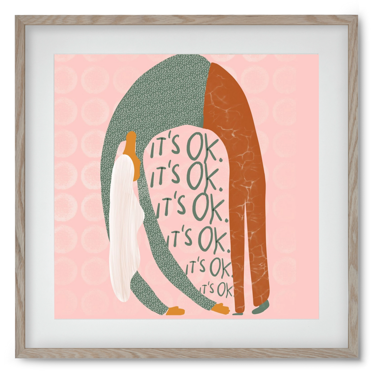 It’s OK , 50x50 cm (40x40 cm), Tölgy keret, paszpartuval
