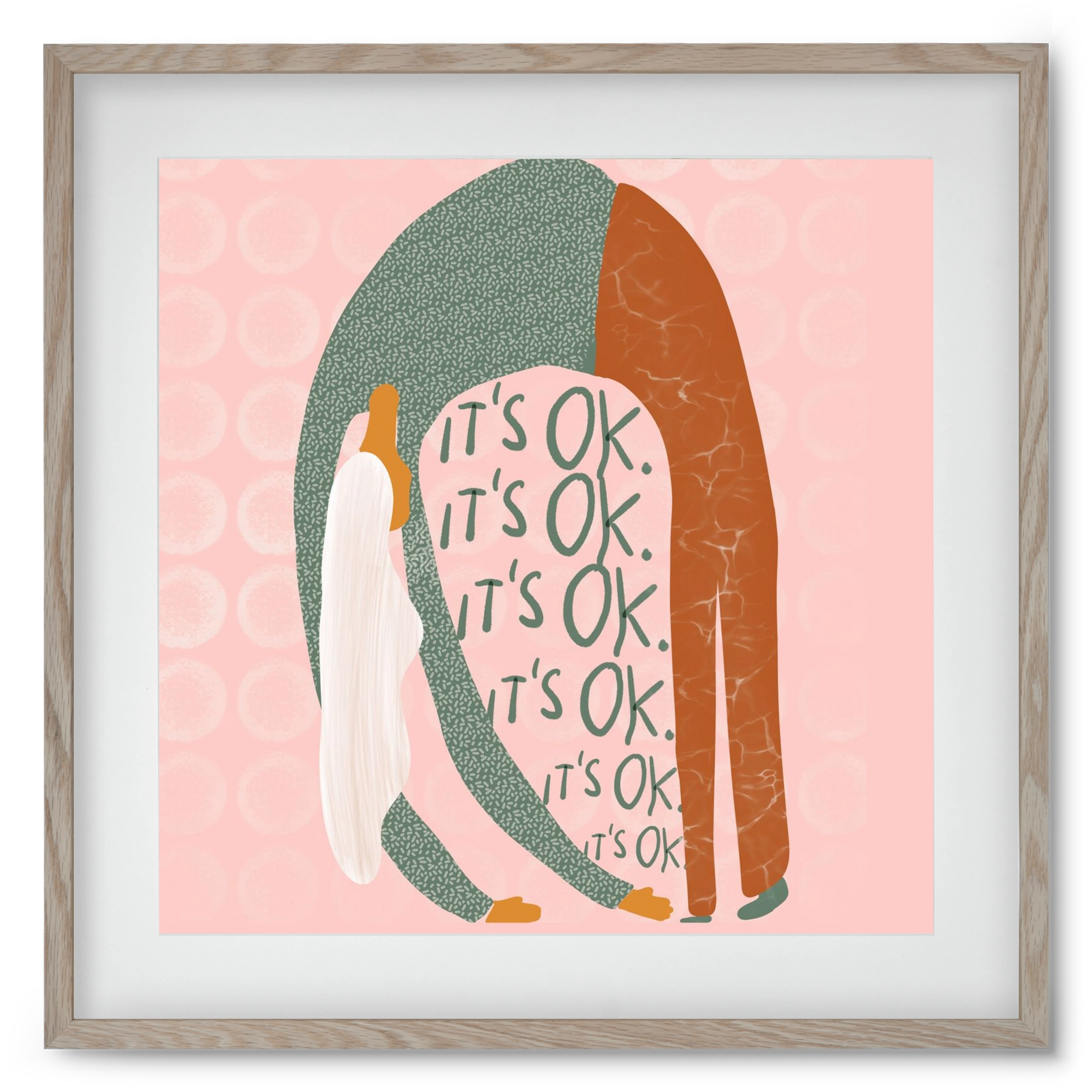 It’s OK , 50x50 cm (40x40 cm), Tölgy keret, paszpartuval