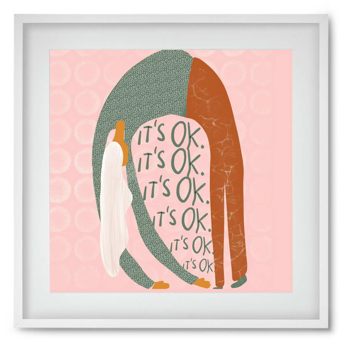 It’s OK , 50x50 cm (40x40 cm), Fehér keret, paszpartuval