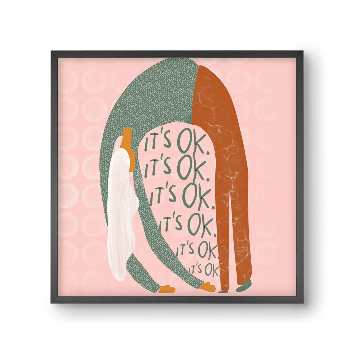 It’s OK , 30x30 cm (30x30 cm), Fekete keret