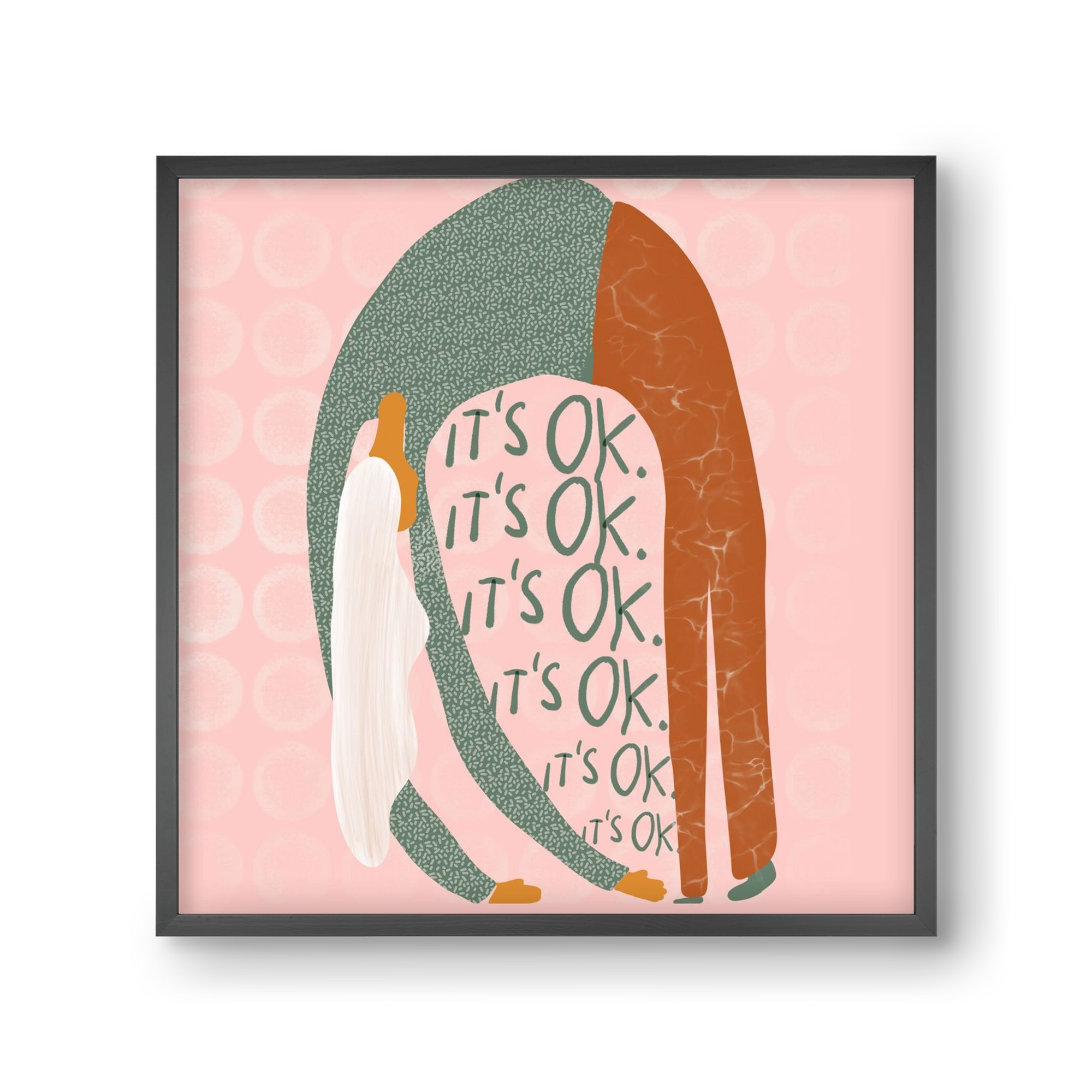 It’s OK , 30x30 cm (30x30 cm), Fekete keret