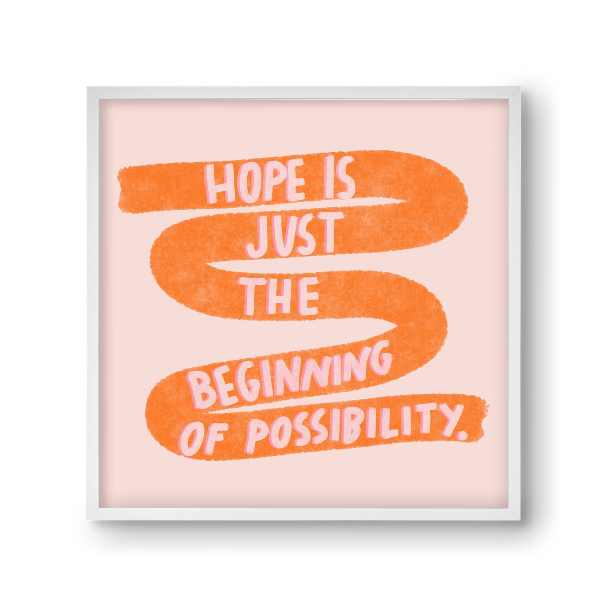 Hope , 30x30 cm (30x30 cm), Fehér keret