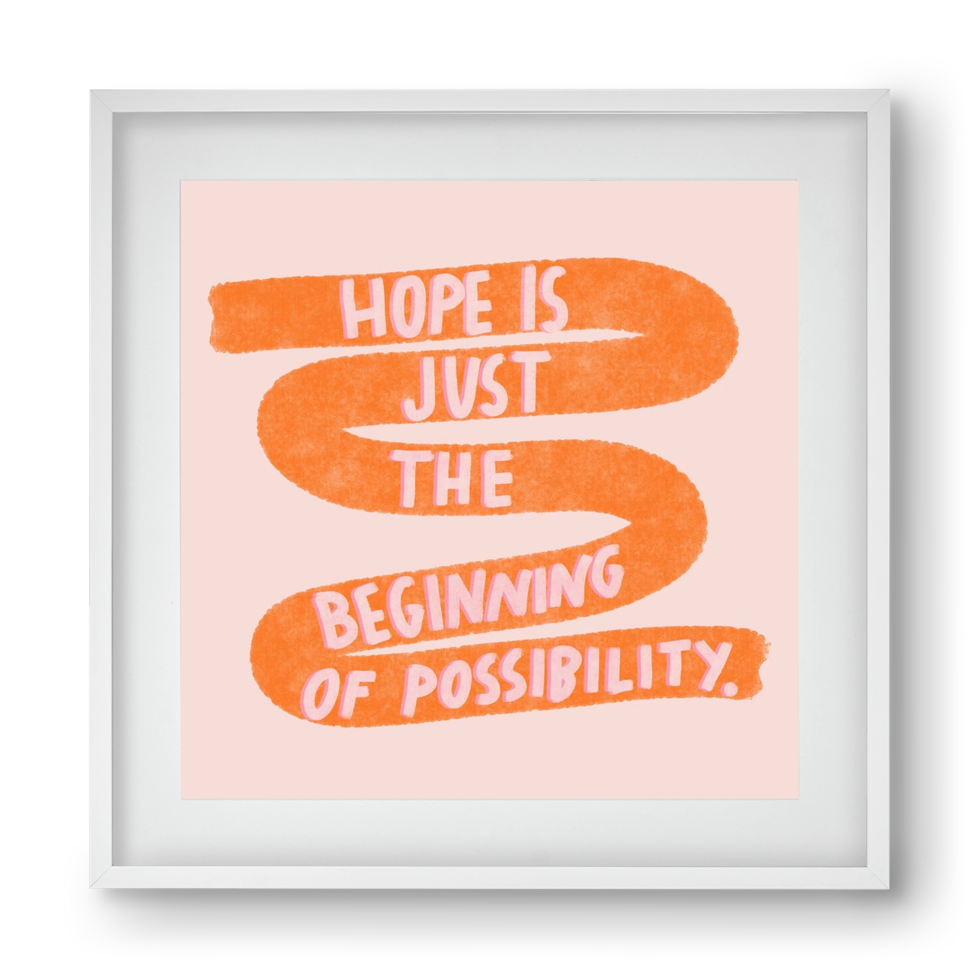 Hope , 40x40 cm (30x30 cm), Fehér keret, paszpartuval