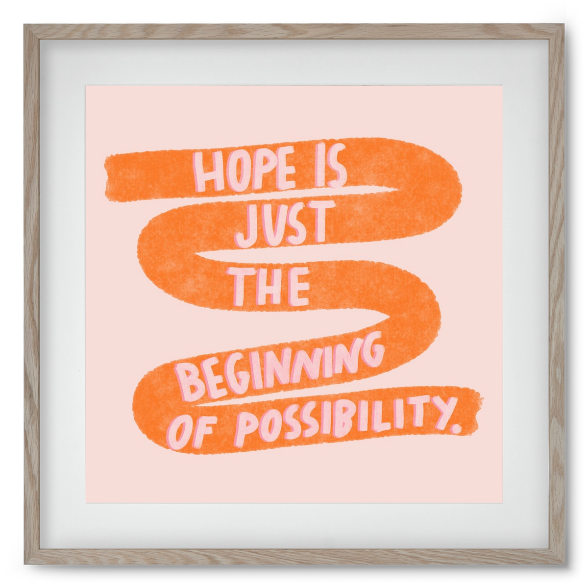 Hope , 50x50 cm (40x40 cm), Tölgy keret, paszpartuval