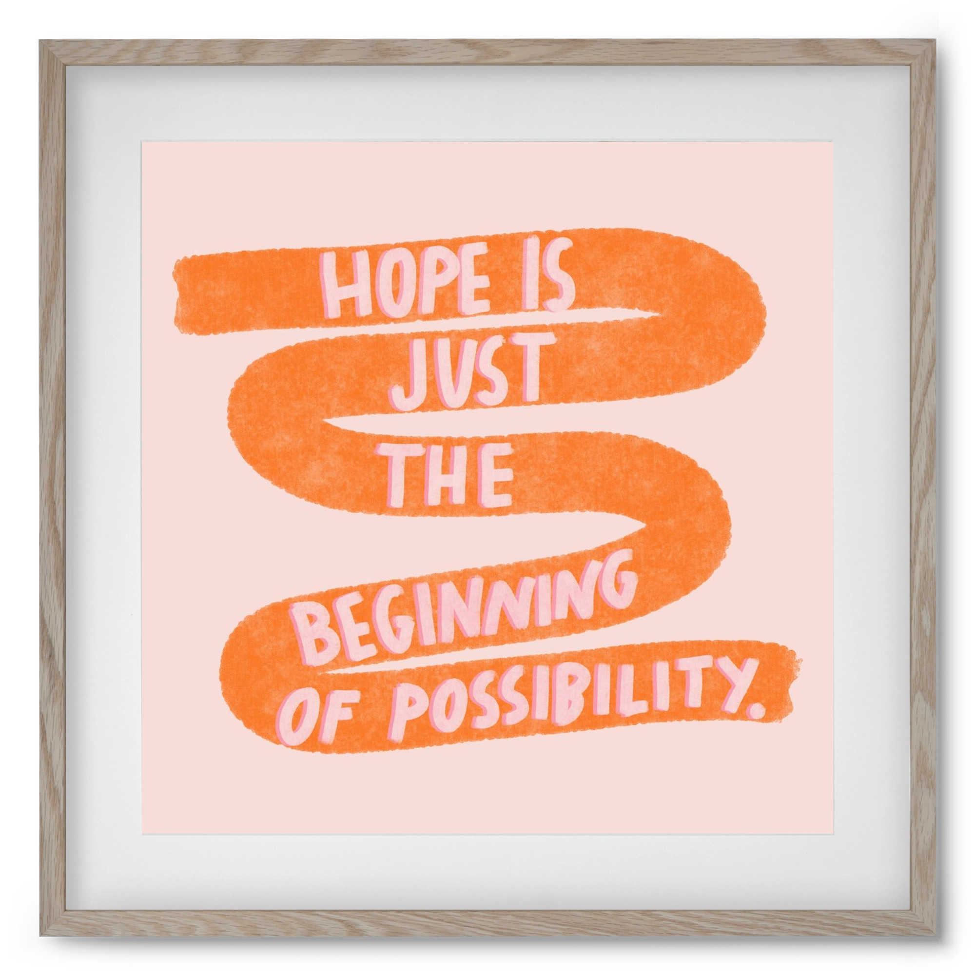 Hope , 50x50 cm (40x40 cm), Tölgy keret, paszpartuval