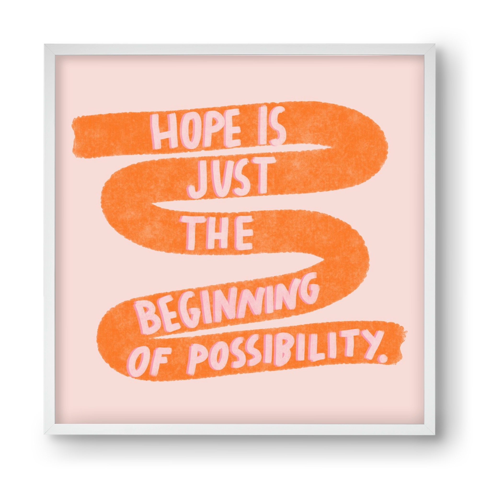 Hope , 40x40 cm (40x40 cm), Fehér keret