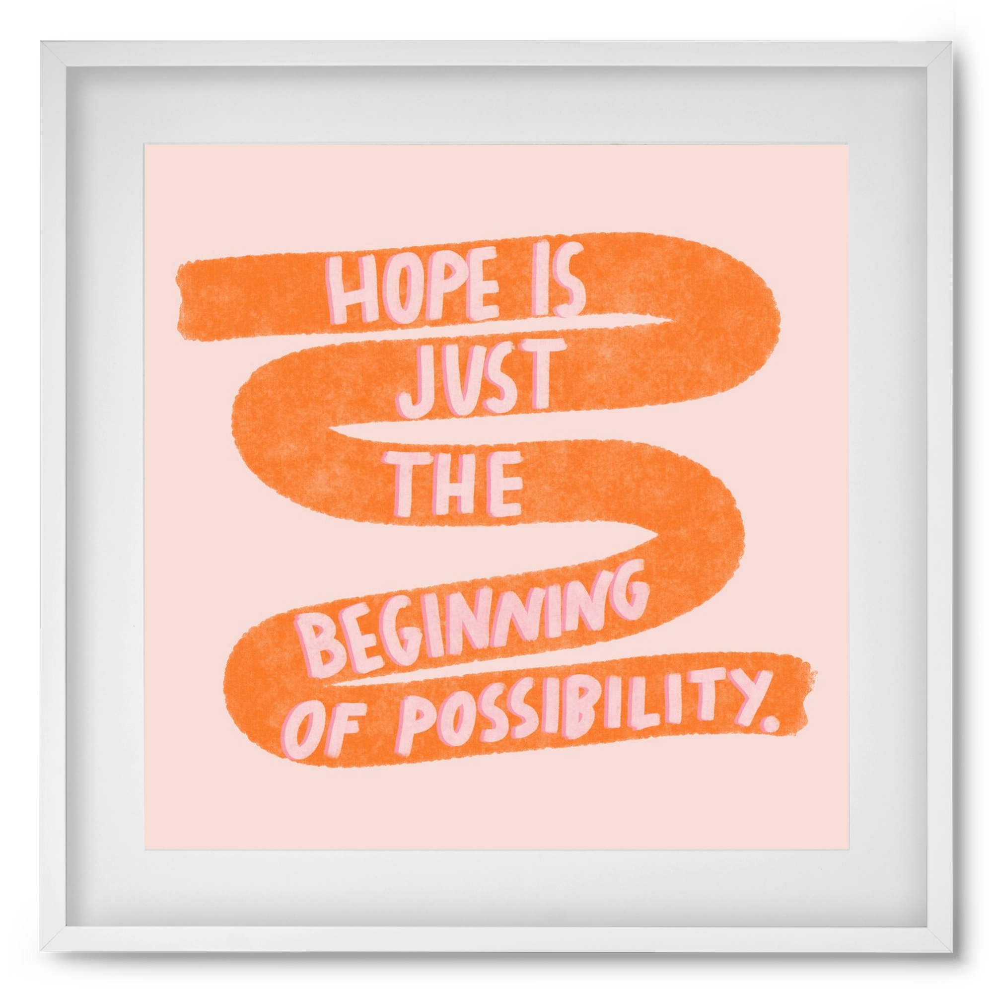 Hope , 50x50 cm (40x40 cm), Fehér keret, paszpartuval