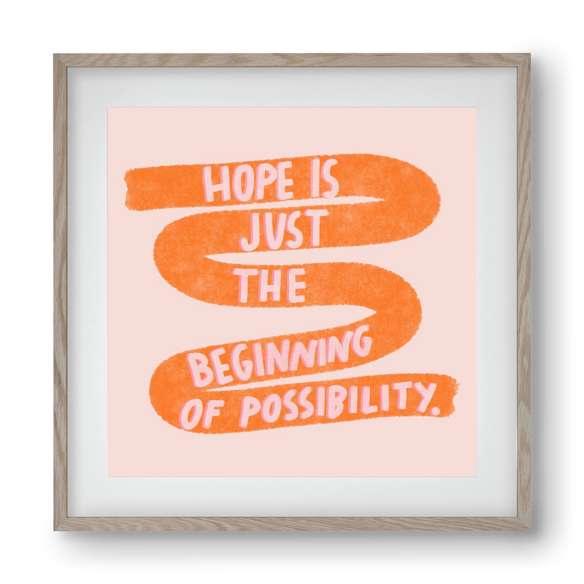 Hope , 40x40 cm (30x30 cm), Tölgy keret, paszpartuval