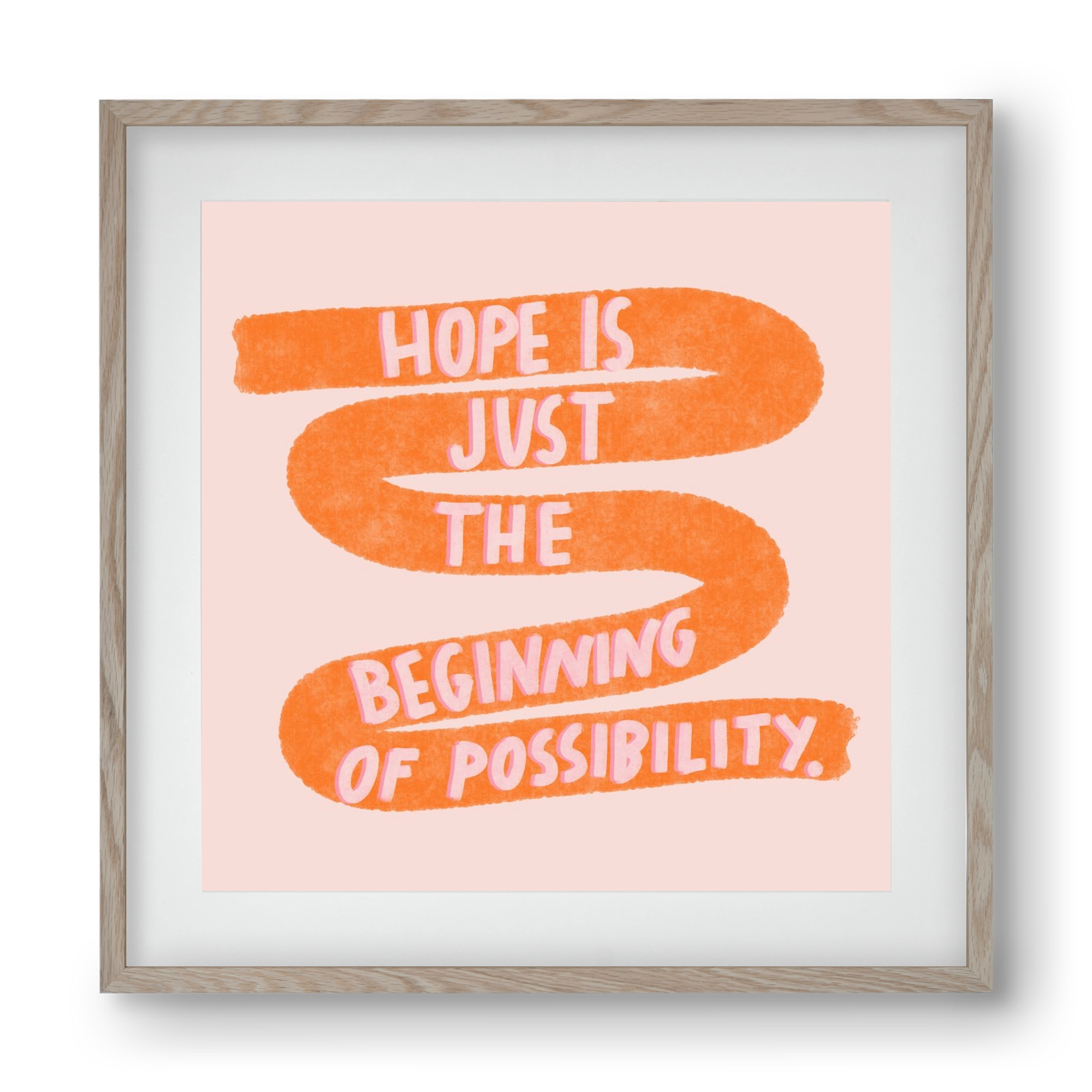 Hope , 40x40 cm (30x30 cm), Tölgy keret, paszpartuval