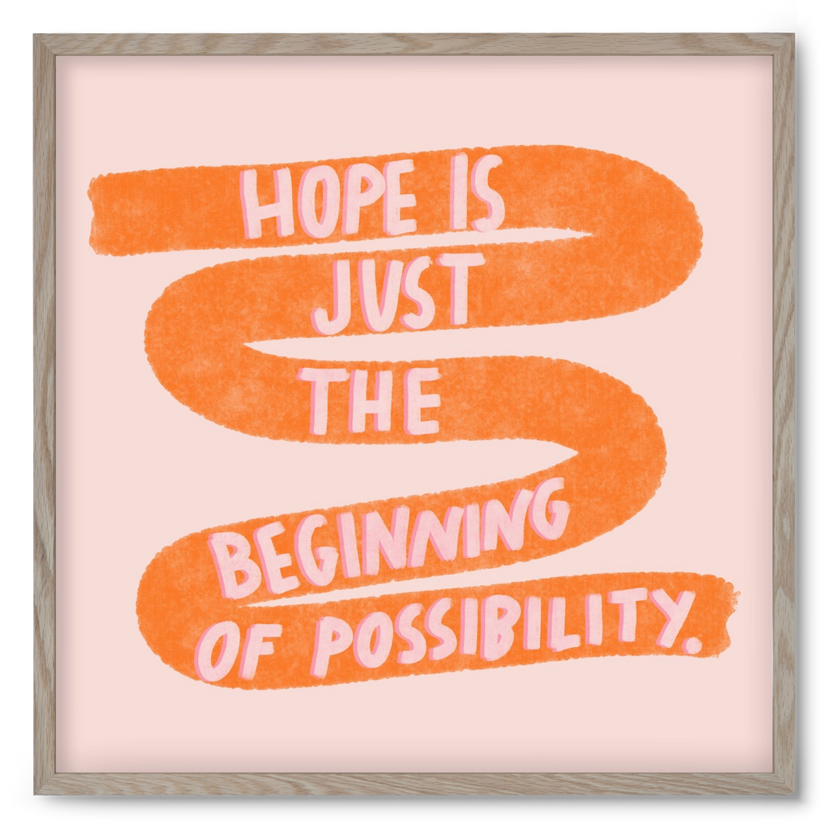 Hope , 50x50 cm (50x50 cm), Tölgy keret