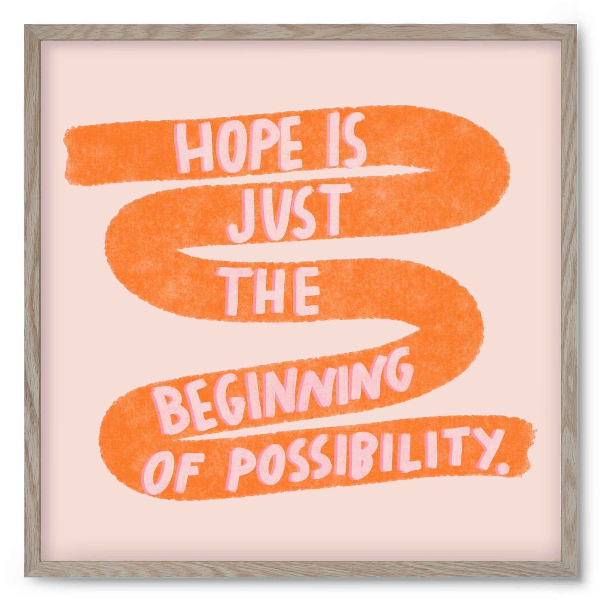 Hope , 50x50 cm (50x50 cm), Tölgy keret