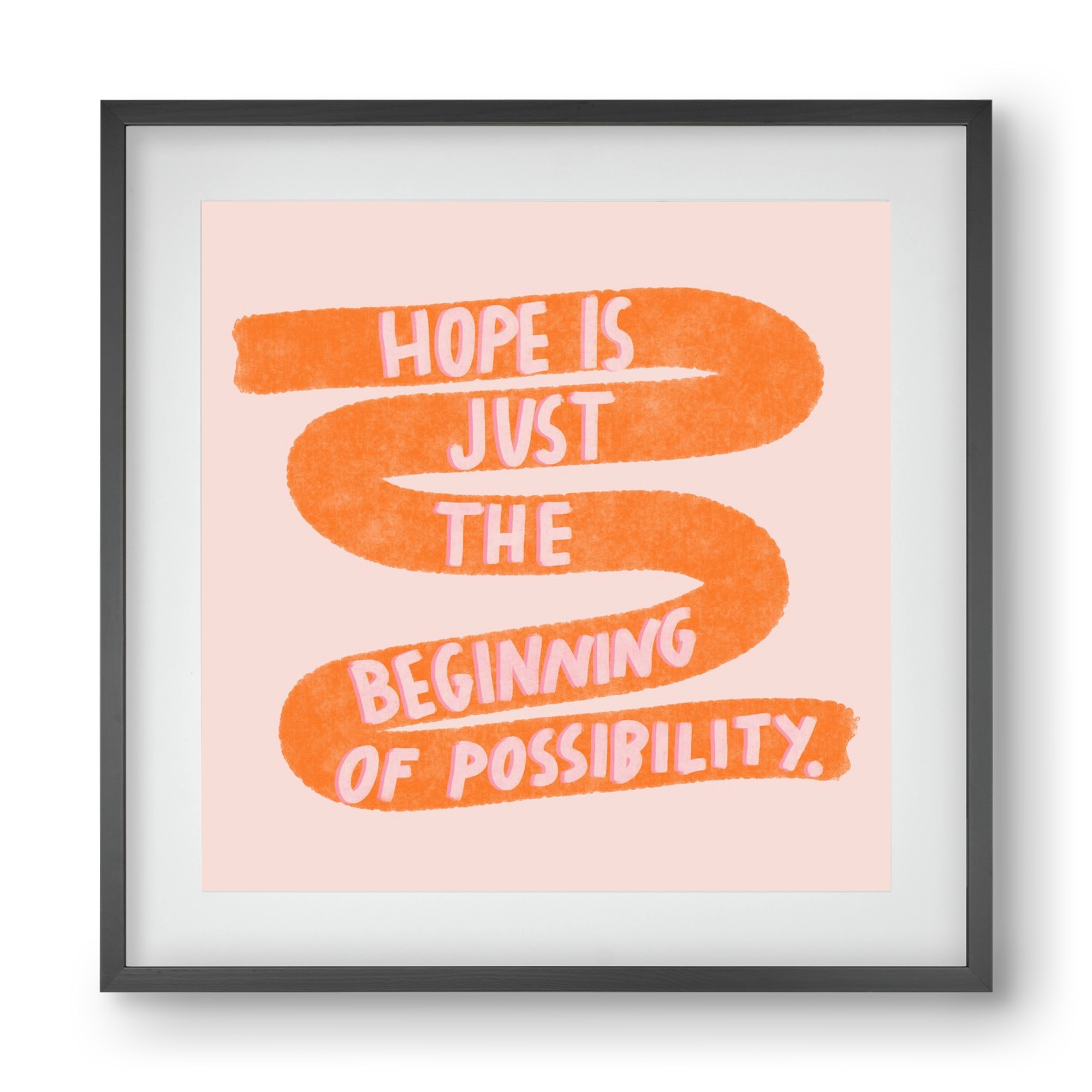 Hope , 40x40 cm (30x30 cm), Fekete keret, paszpartuval