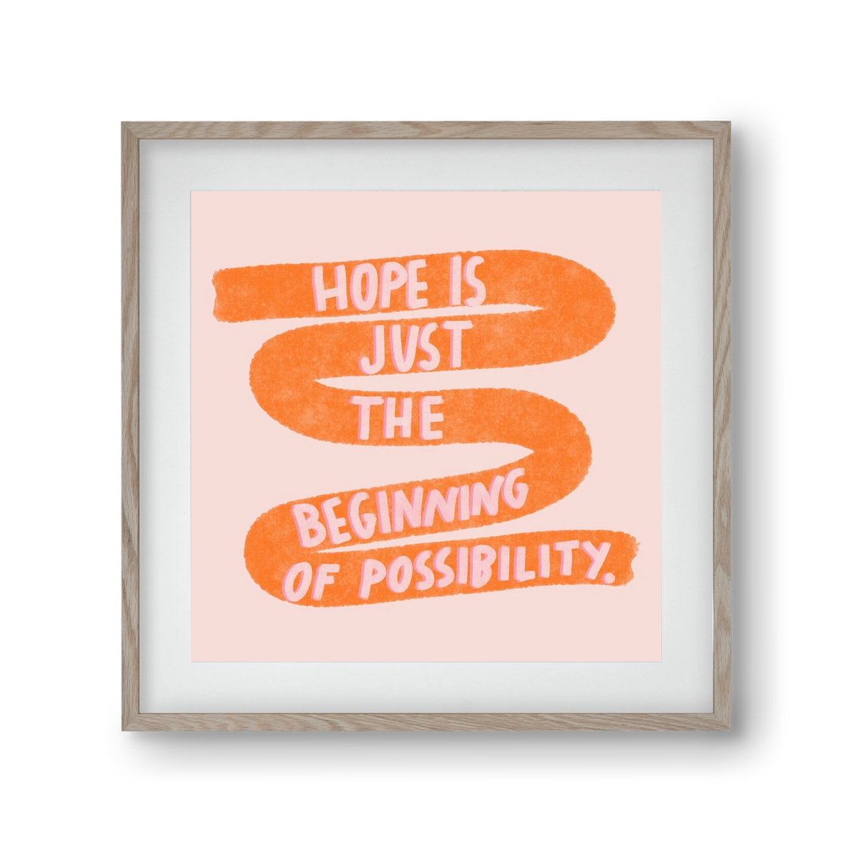 Hope , 30x30 cm (20x20 cm), Tölgy keret, paszpartuval