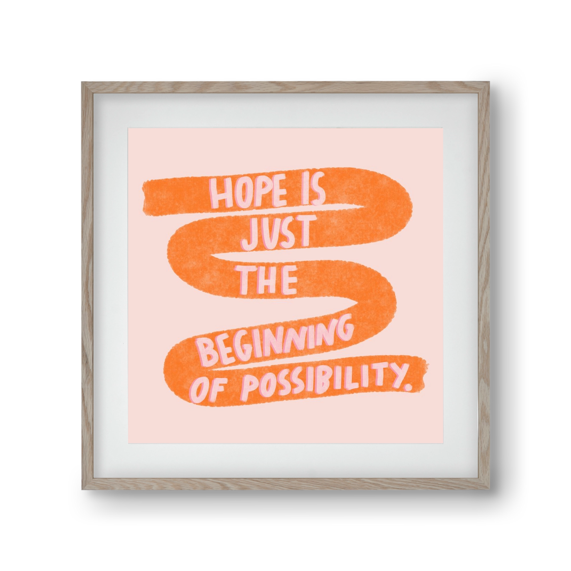 Hope , 30x30 cm (20x20 cm), Tölgy keret, paszpartuval