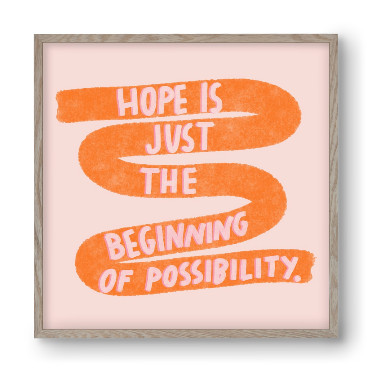 Hope , 40x40 cm (40x40 cm), Tölgy keret