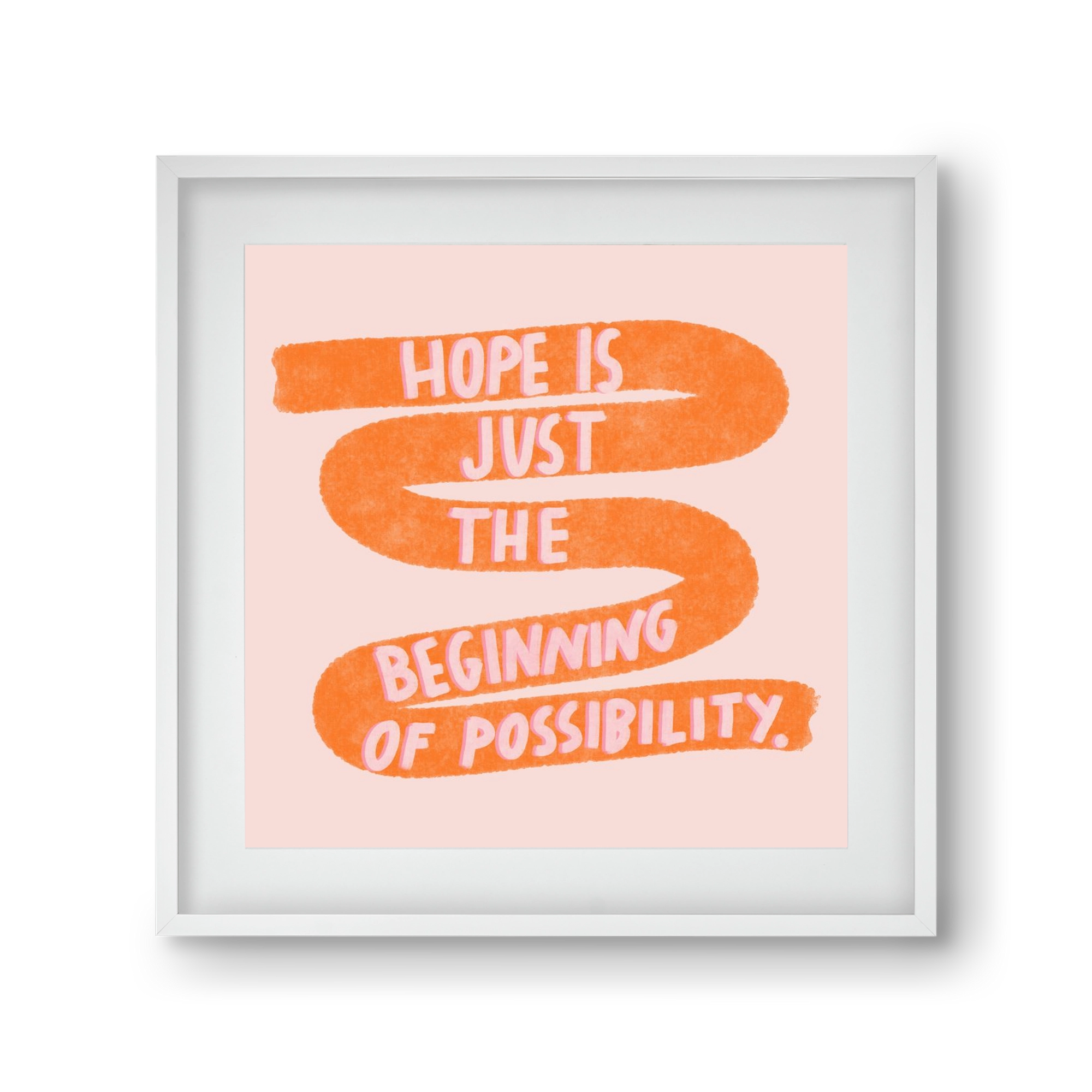 Hope , 30x30 cm (20x20 cm), Fehér keret, paszpartuval