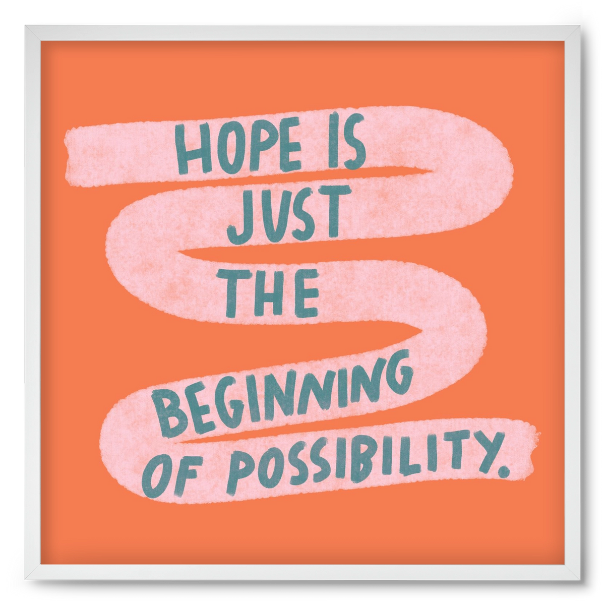 Hope, 50x50 cm (50x50 cm), Fehér keret