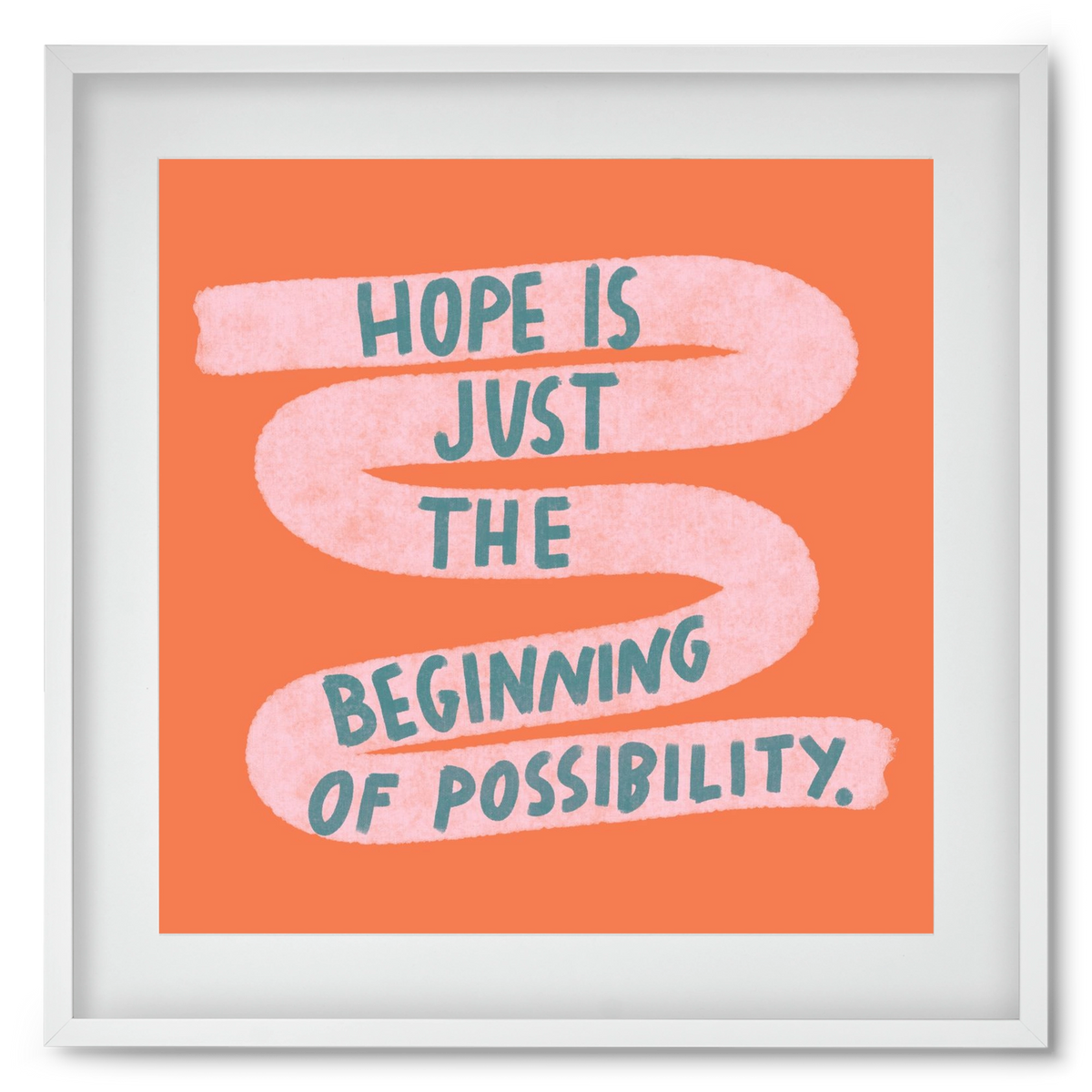 Hope, 50x50 cm (40x40 cm), Fehér keret, paszpartuval