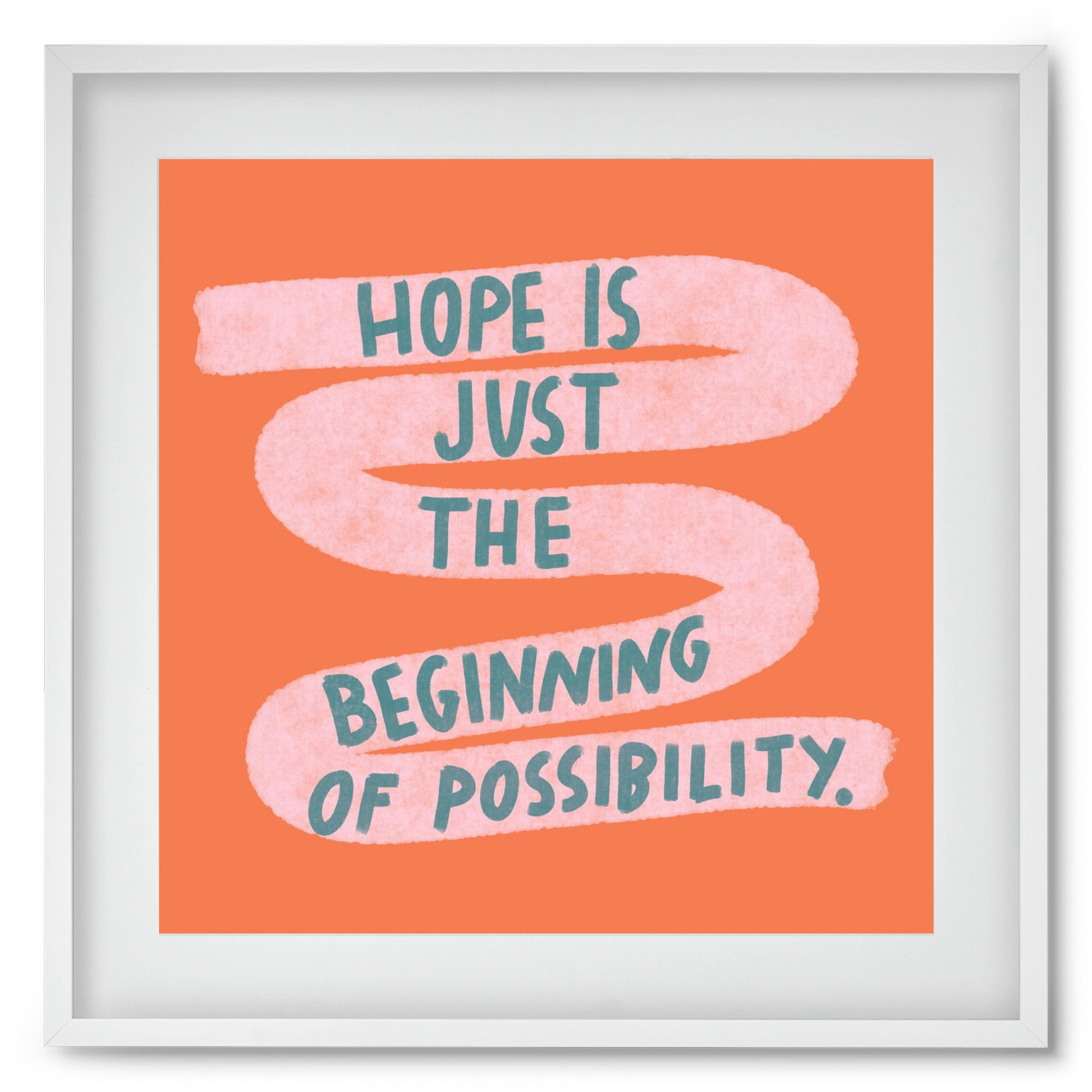 Hope, 50x50 cm (40x40 cm), Fehér keret, paszpartuval