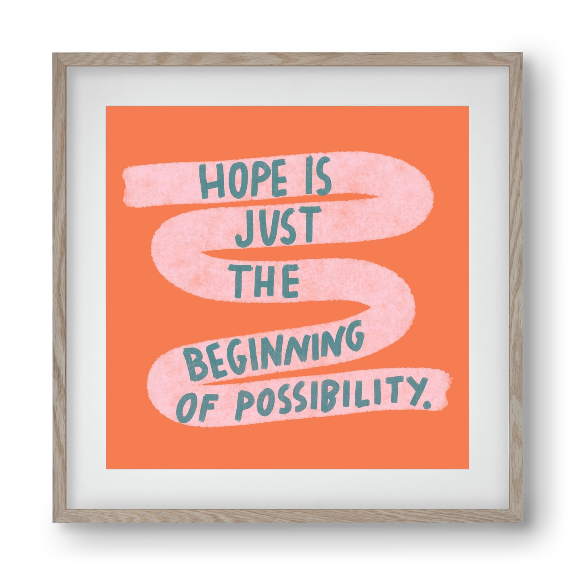 Hope, 40x40 cm (30x30 cm), Tölgy keret, paszpartuval