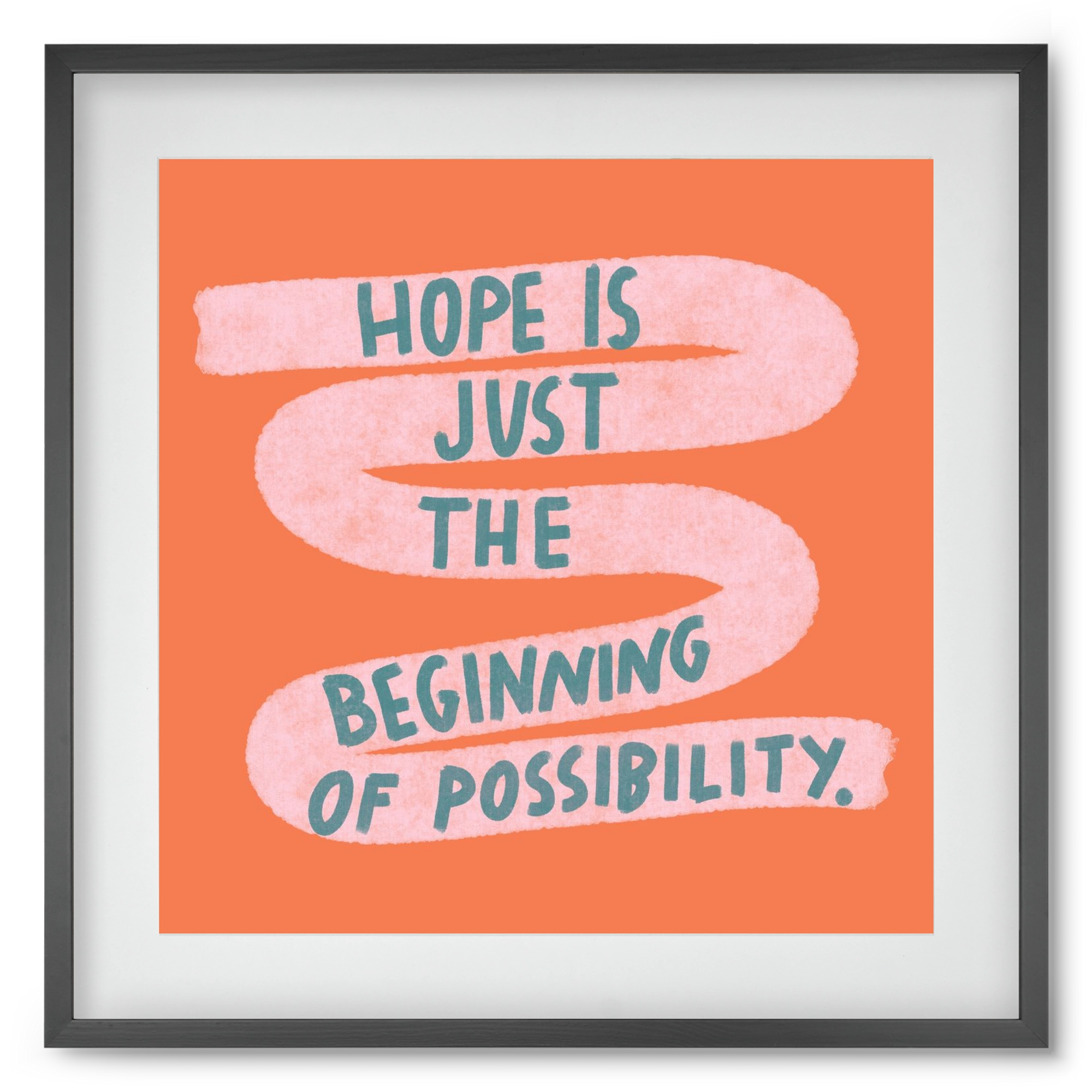 Hope, 50x50 cm (40x40 cm), Fekete keret, paszpartuval