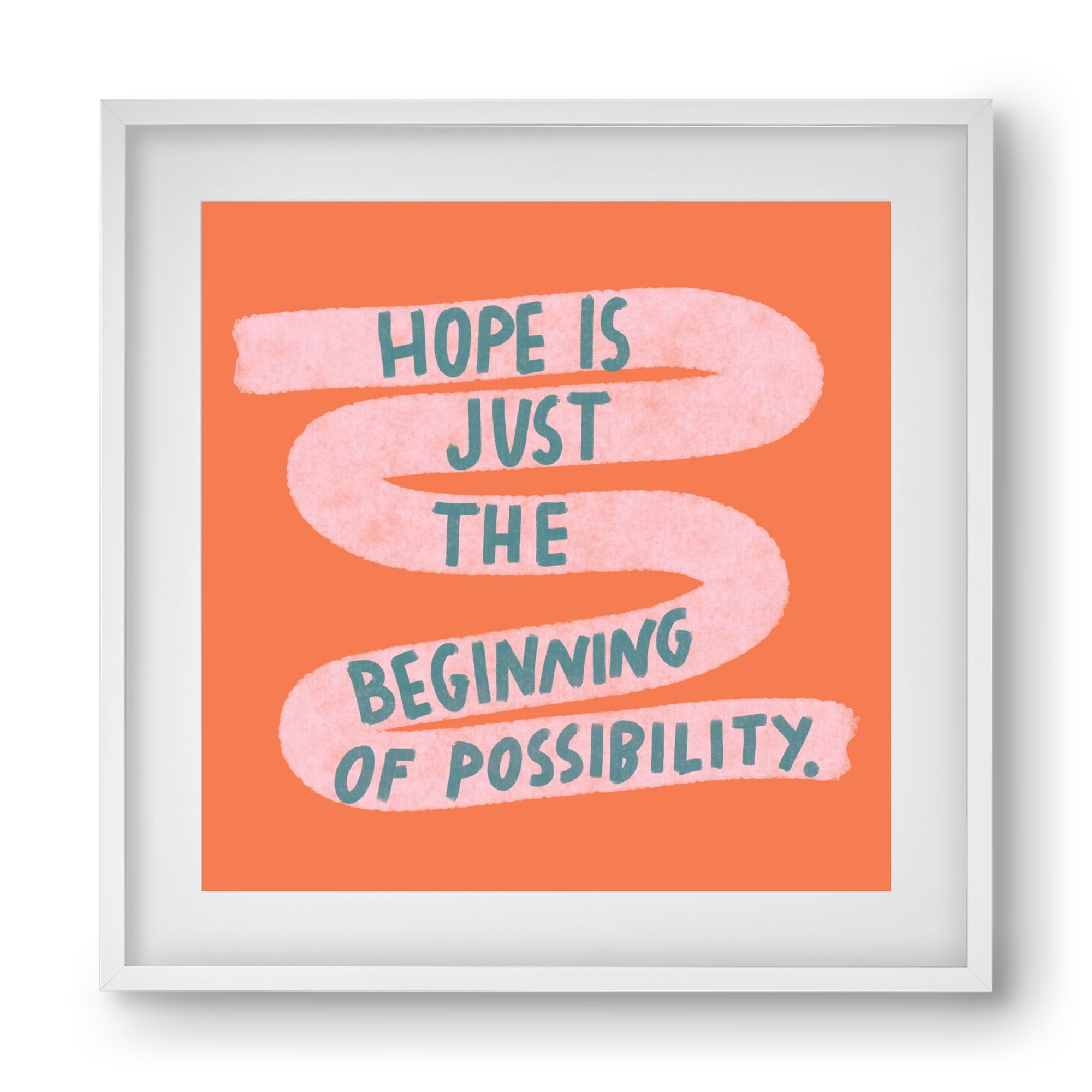 Hope, 40x40 cm (30x30 cm), Fehér keret, paszpartuval