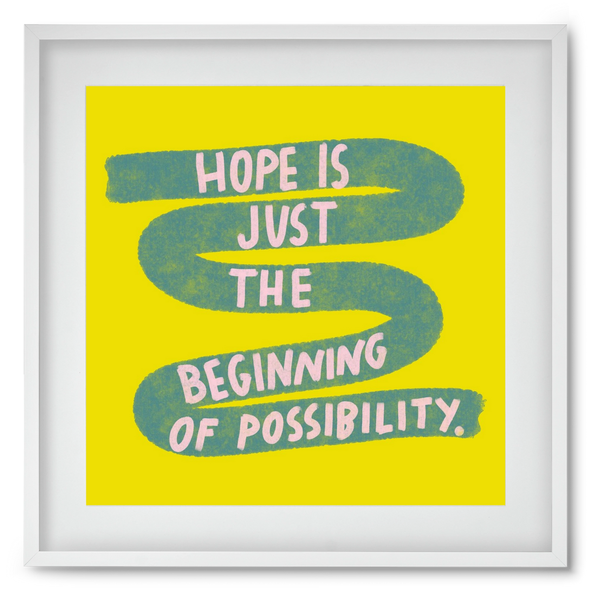 Hope , 50x50 cm (40x40 cm), Fehér keret, paszpartuval